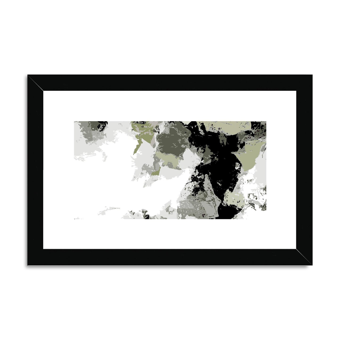 Framed Graphic Art Print, fph-1240-7692, 12"x8", Black Frame
