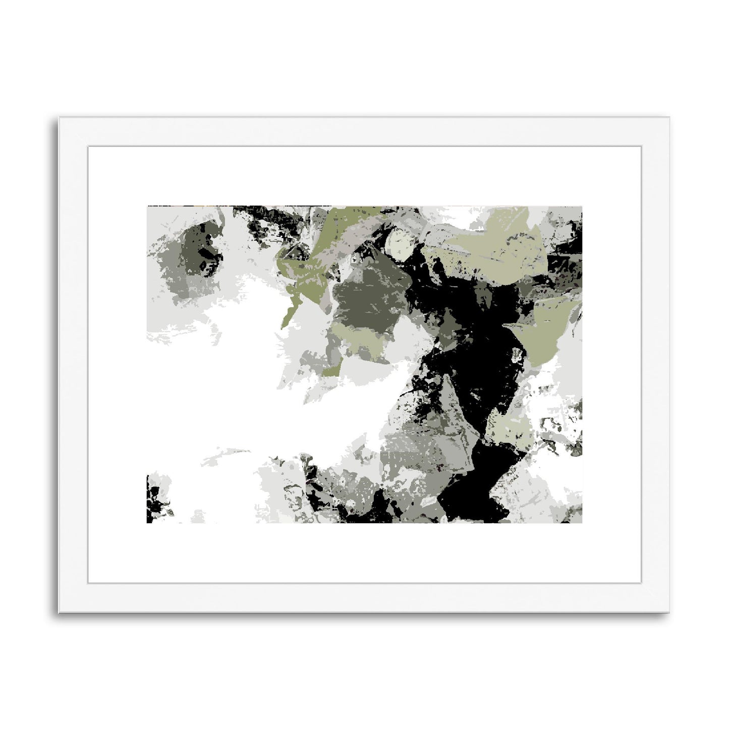 Framed Graphic Art Print, fph-1240-7692, 14"x11", White Frame