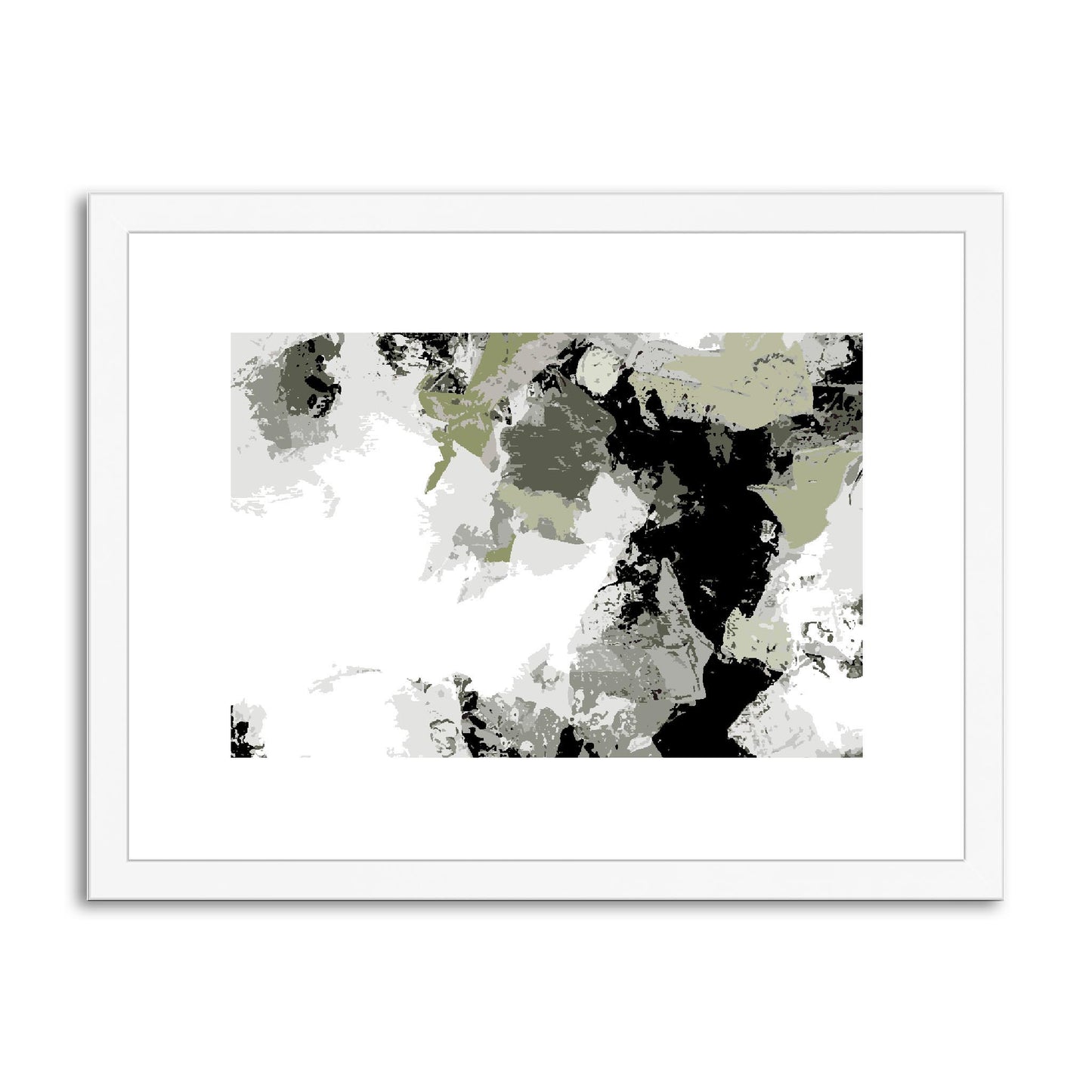 Framed Graphic Art Print, fph-1240-7692, 16"x12", White Frame