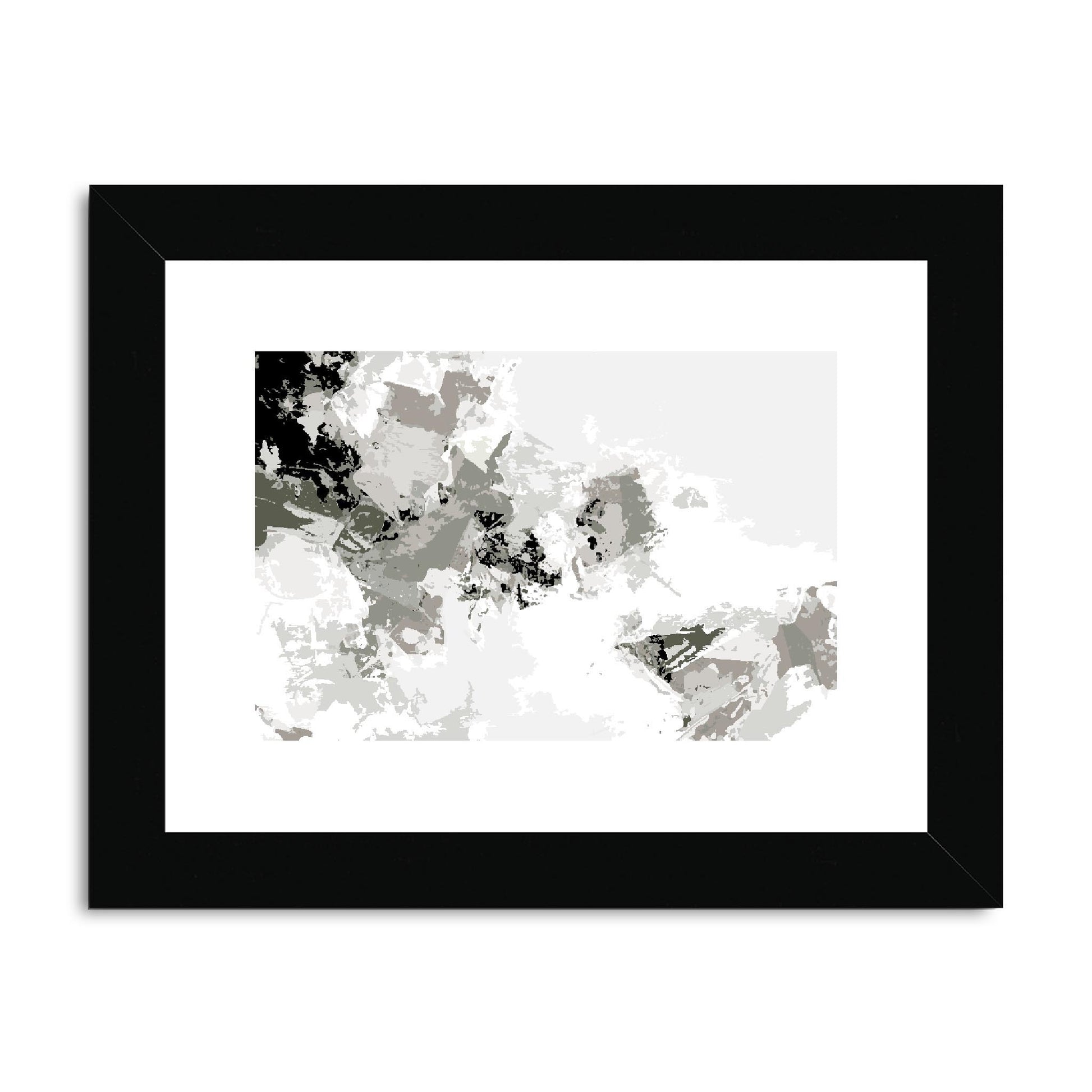 Framed Graphic Art Print, fph-1240-7694, 8"x6", Black Frame