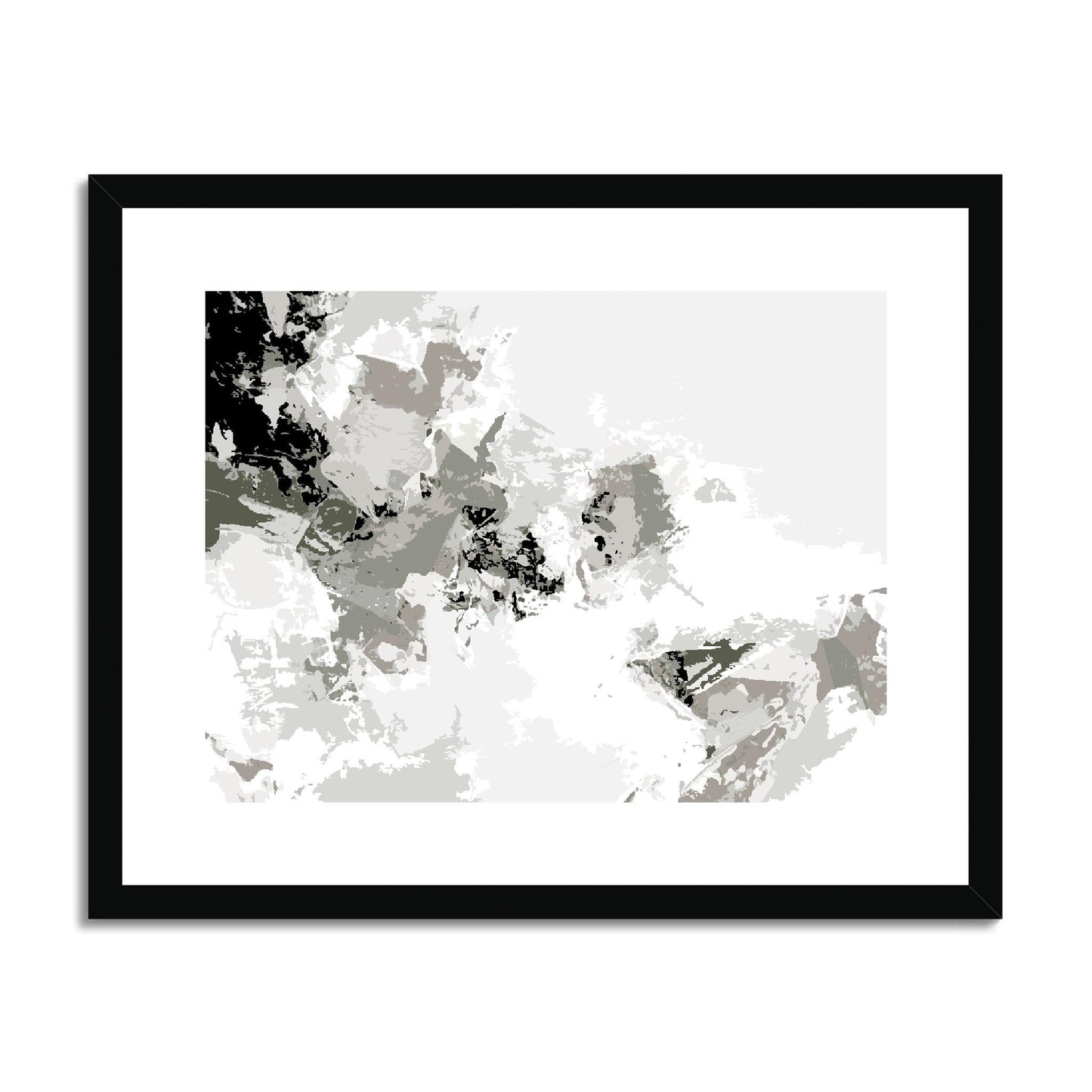 Framed Graphic Art Print, fph-1240-7694, 20"x16", Black Frame