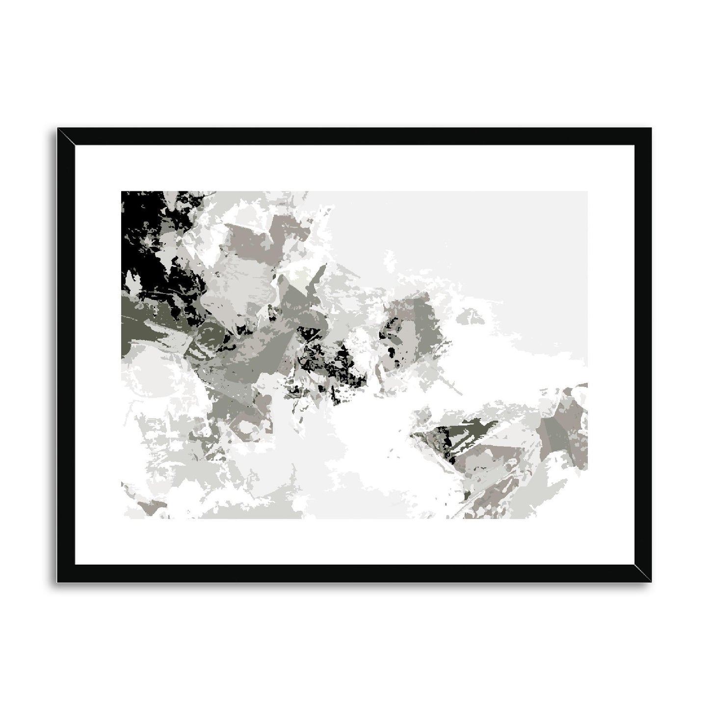 Framed Graphic Art Print, fph-1240-7694, 24"x18", Black Frame