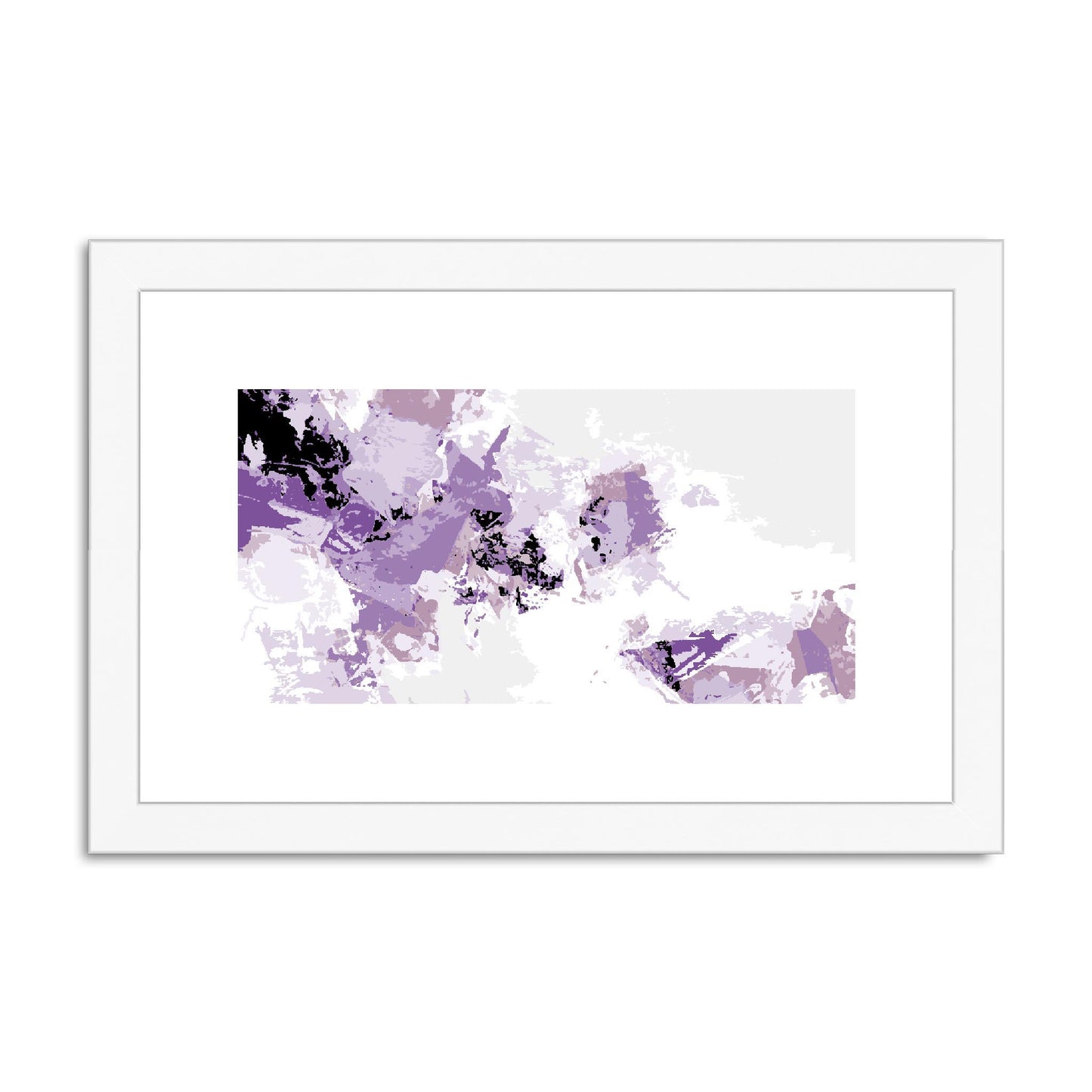 Framed Graphic Art Print, fph-1250-7694, 12"x8", White Frame