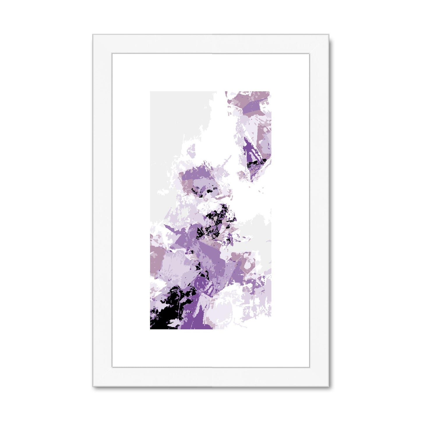 Framed Graphic Art Print, fpv-1250-7694, 8"x12", White Frame