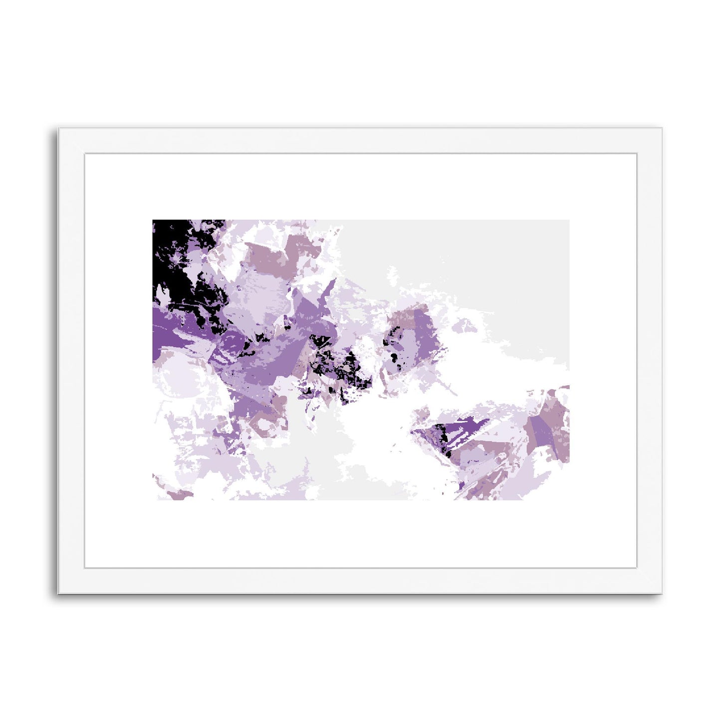 Framed Graphic Art Print, fph-1250-7694, 16"x12", White Frame