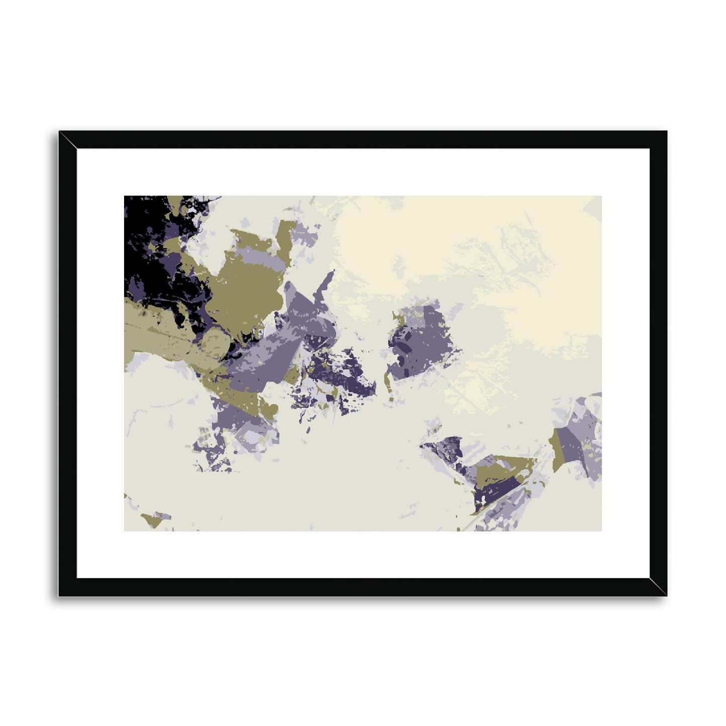 Framed Graphic Art Print, fph-1260-7694, 24"x18", Black Frame