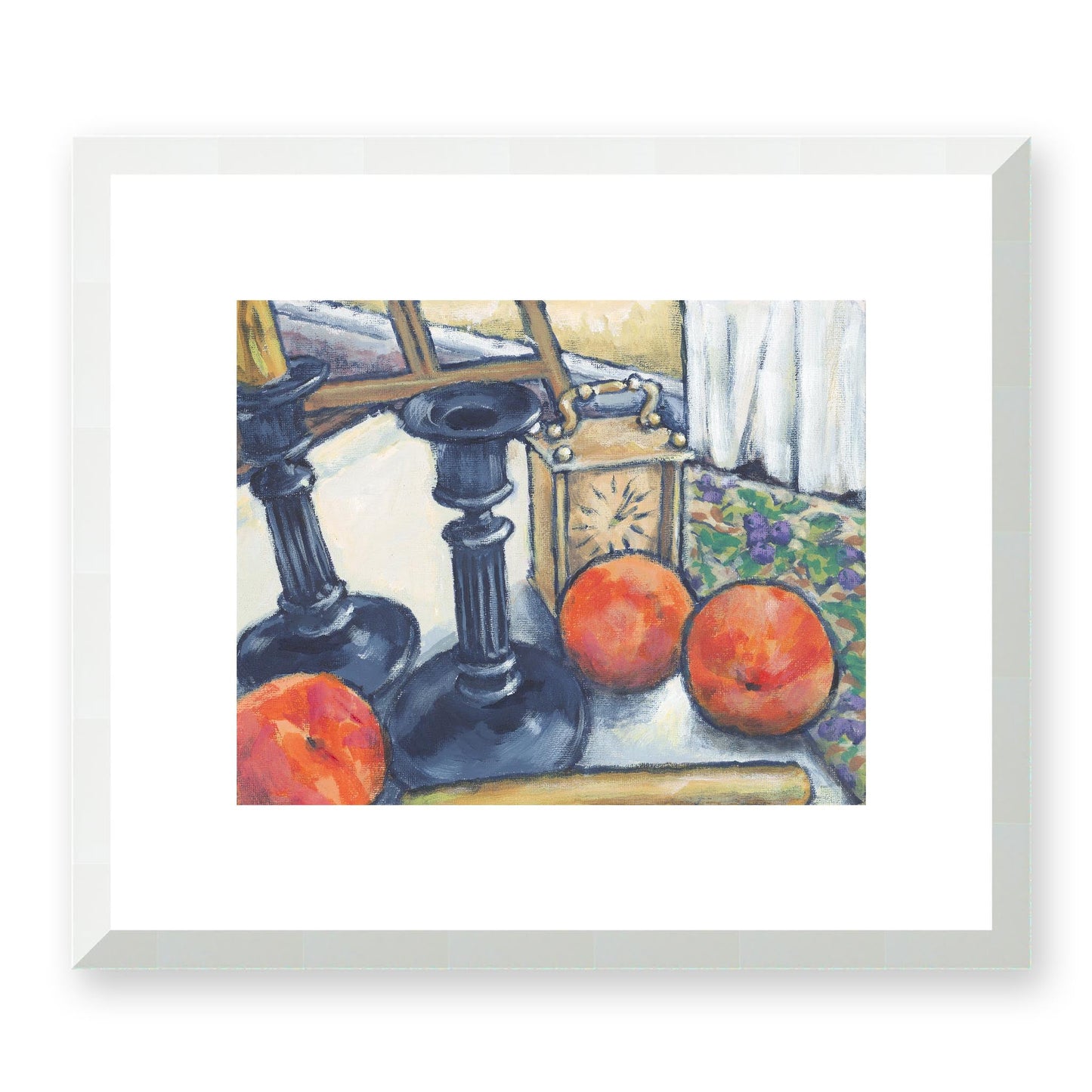 Framed Fine Art Print, White Mat - 14x12 inches | Still Life in Acrylic, FPH-1000-1103, Prints, Fine art, White Frame, 36 x 30 cm, 14 x 12 inches