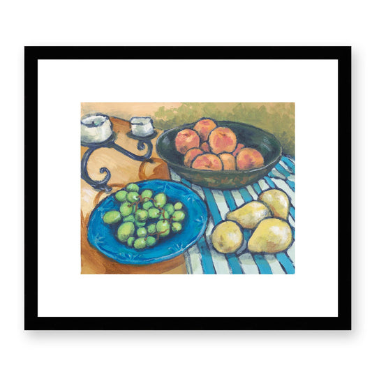 Framed Fine Art Print, White Mat - 14x12 inches | Still Life in Acrylic, FPH-1000-1104, Prints, Fine art, Black Frame, 36 x 30 cm, 14 x 12 inches