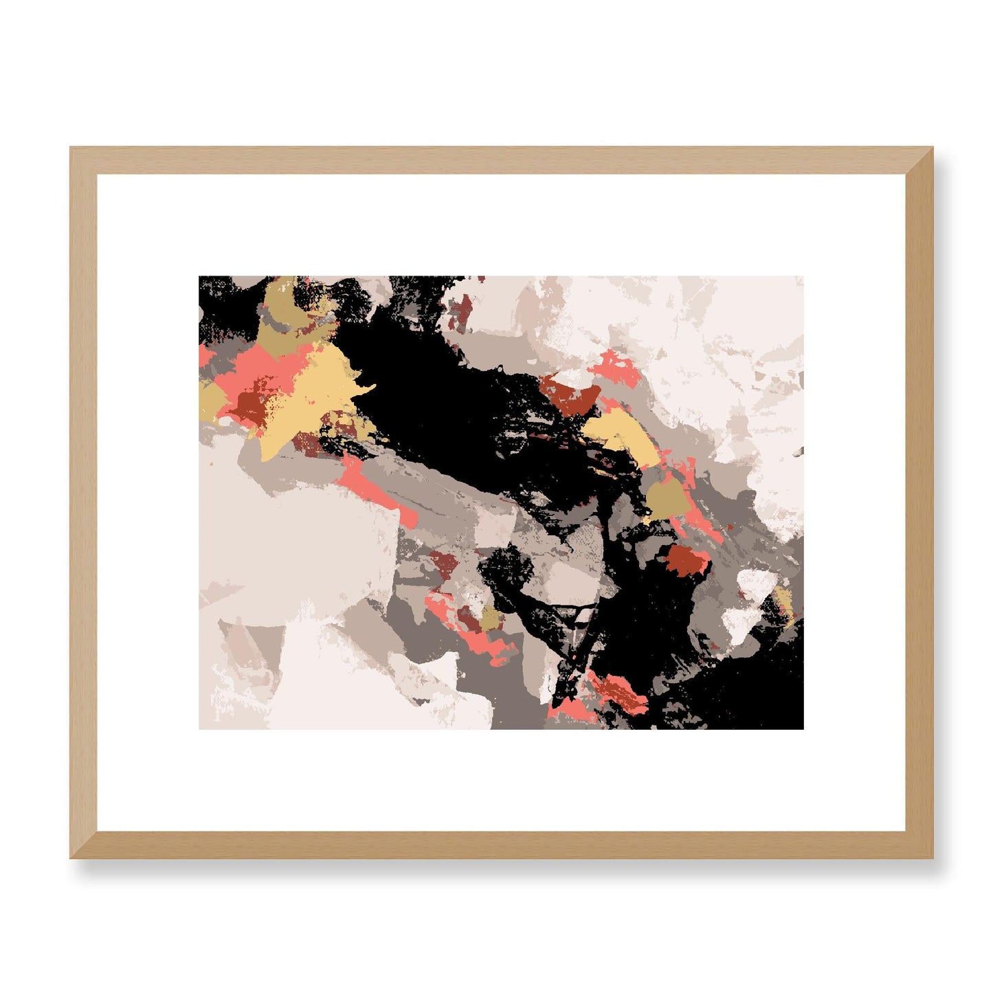 Framed Graphic Art Print, White Mat - 12x10 16x13 20x16 28x22 inches | FPH-1130-7688, Prints, Graphic art, Natural Frame, 41 x 33 cm ,16 x 13 inches