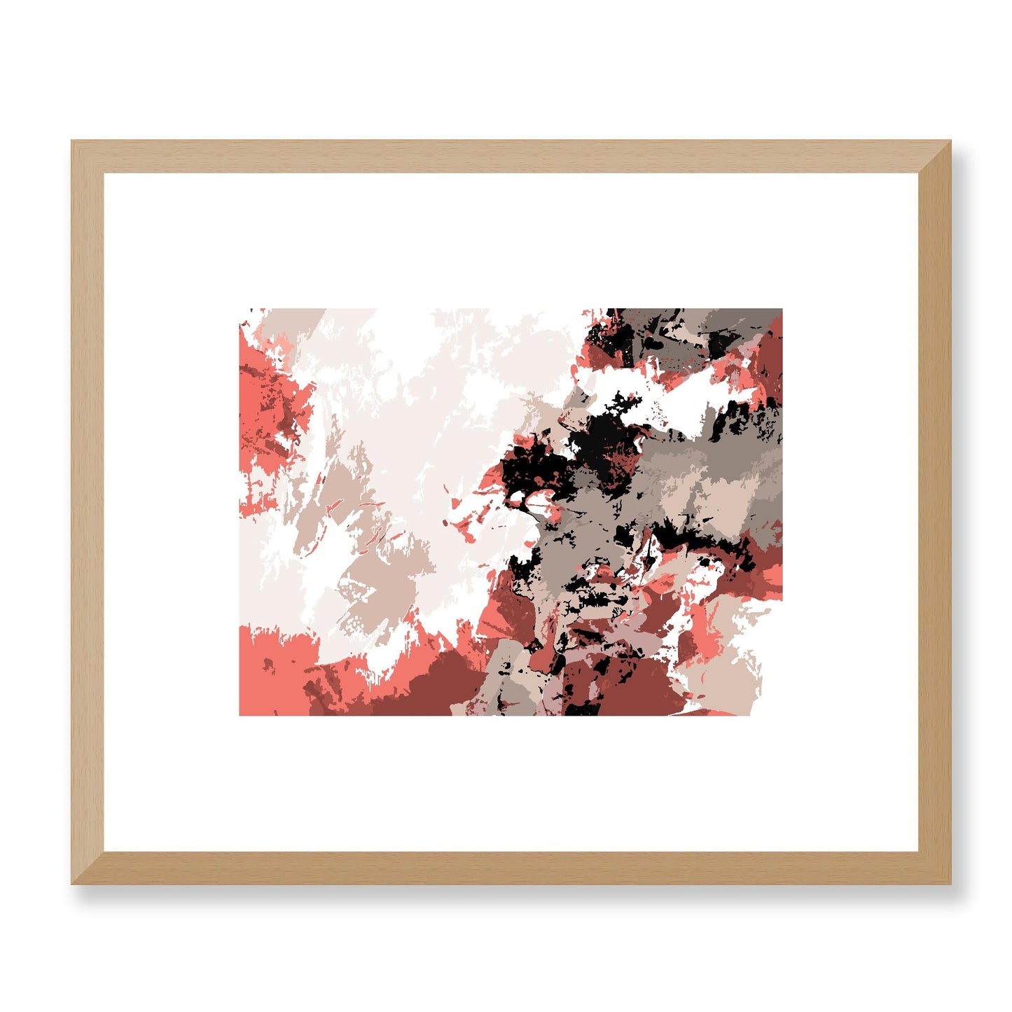 Framed Graphic Art Print, White Mat - 12x10 16x13 20x16 28x22 inches | FPH-1130-7696, Prints, Graphic art, Natural Frame, 30 x 25 cm ,12 x 10 inches