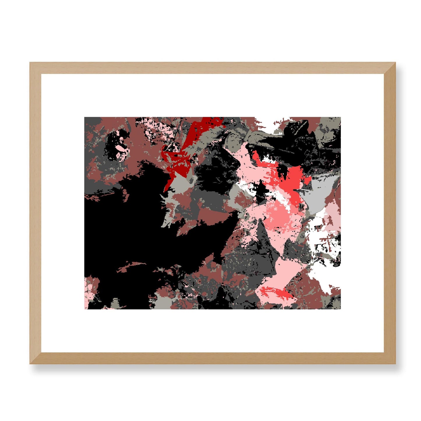 Framed Graphic Art Print, White Mat - 12x10 16x13 20x16 28x22 inches | FPH-1190-7692, Prints, Graphic art, Natural Frame, 41 x 33 cm ,16 x 13 inches