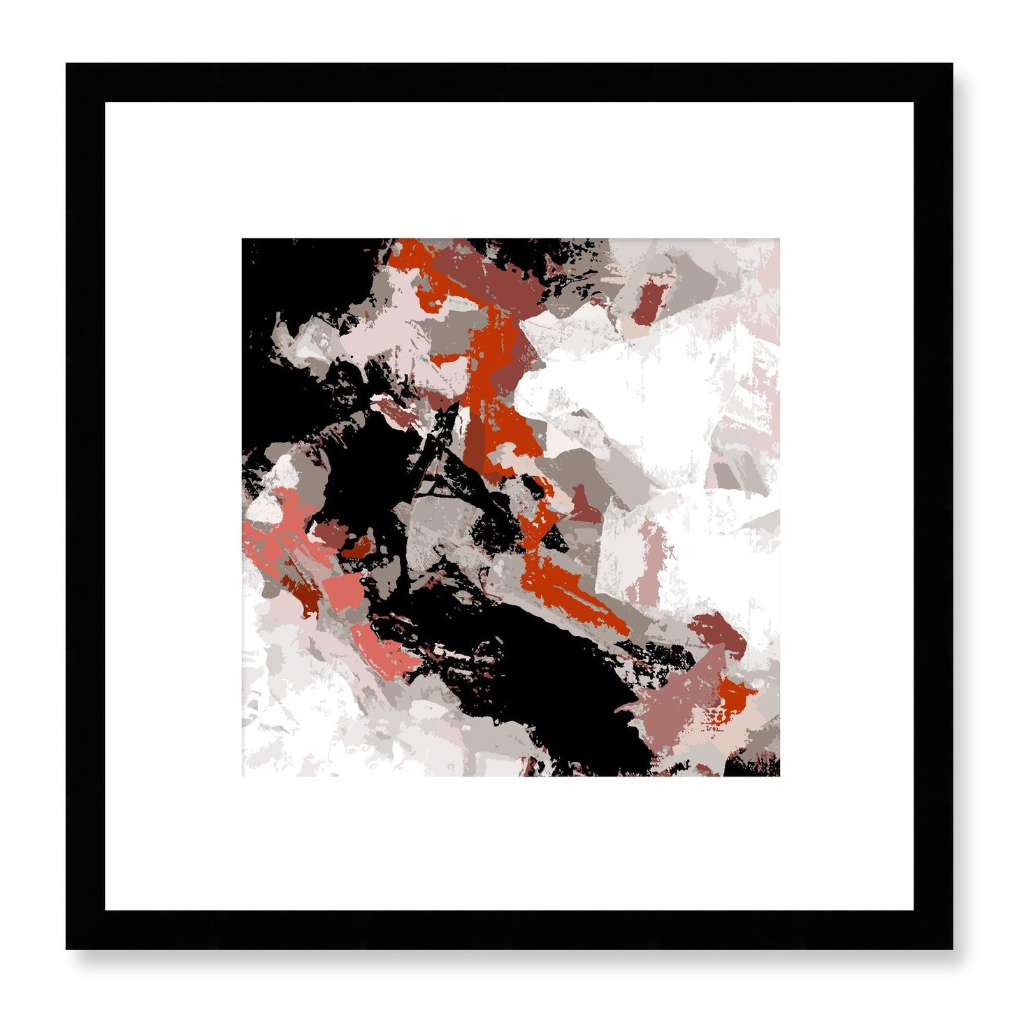 Framed Graphic Art Print, White Mat - 8x8 12x12 16x16 20x20 24x24 28x28 inches | FPS-1130-7690, Prints, Graphic art, Black Frame, 30 x 30 cm ,12 x 12 inches