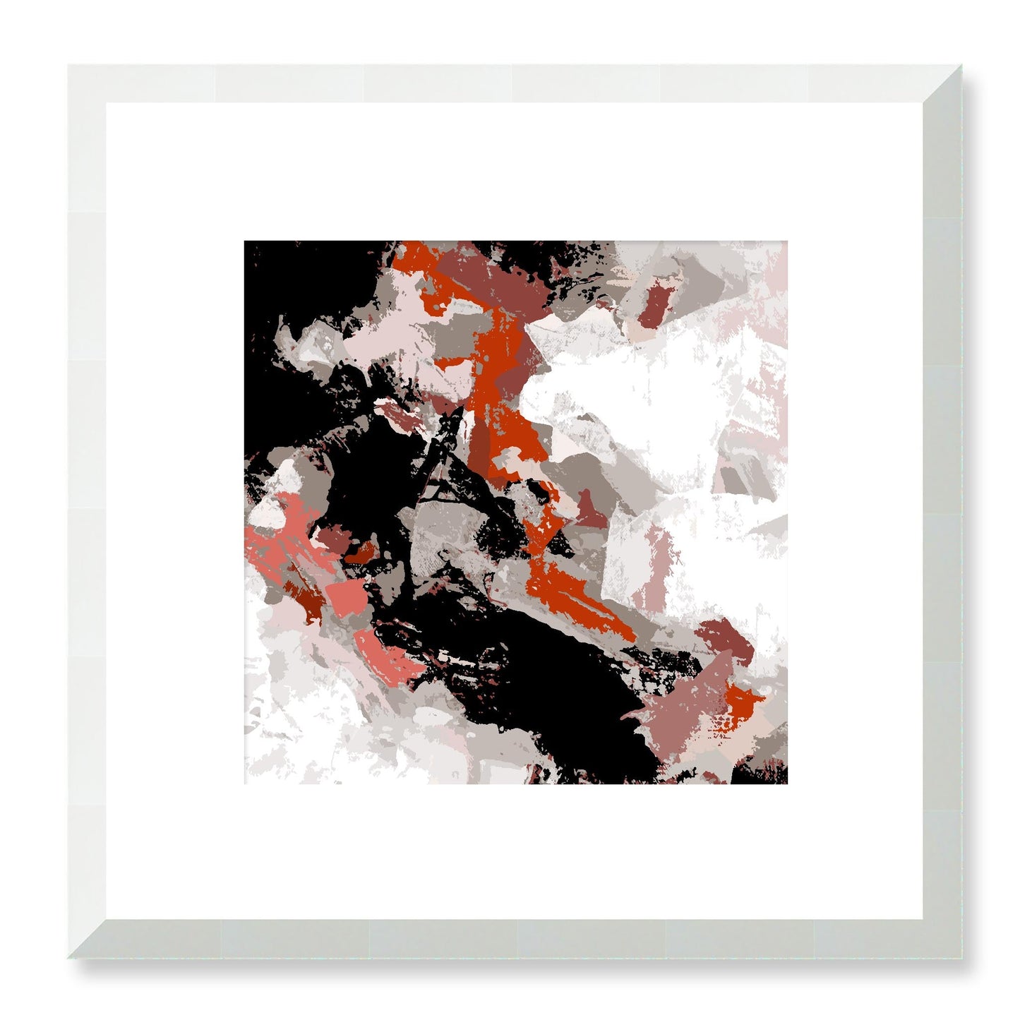 Framed Graphic Art Print, White Mat - 8x8 12x12 16x16 20x20 24x24 28x28 inches | FPS-1130-7690, Prints, Graphic art, White Frame, 30 x 30 cm ,12 x 12 inches