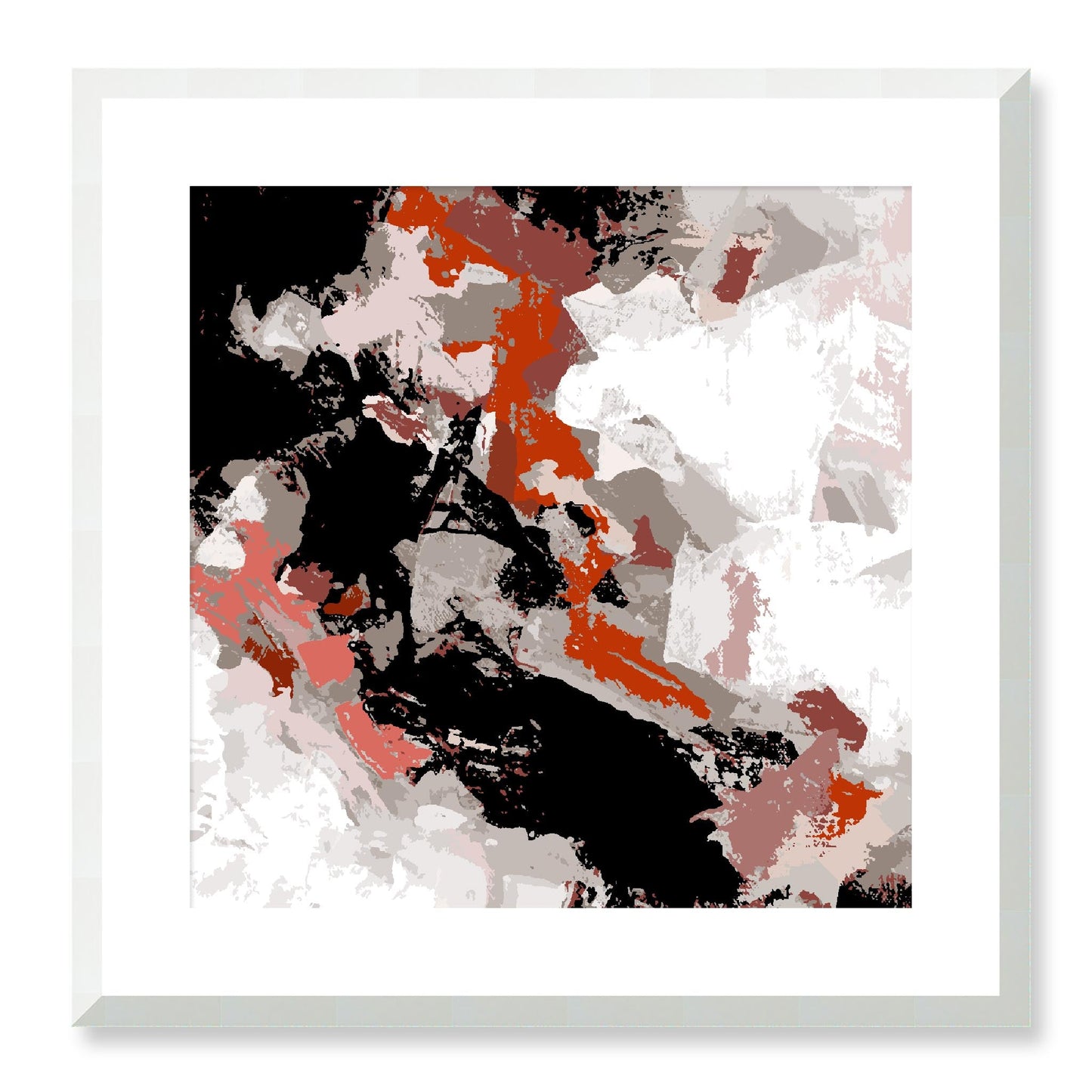 Framed Graphic Art Print, White Mat - 8x8 12x12 16x16 20x20 24x24 28x28 inches | FPS-1130-7690, Prints, Graphic art, White Frame, 51 x 51 cm ,20 x 20 inches