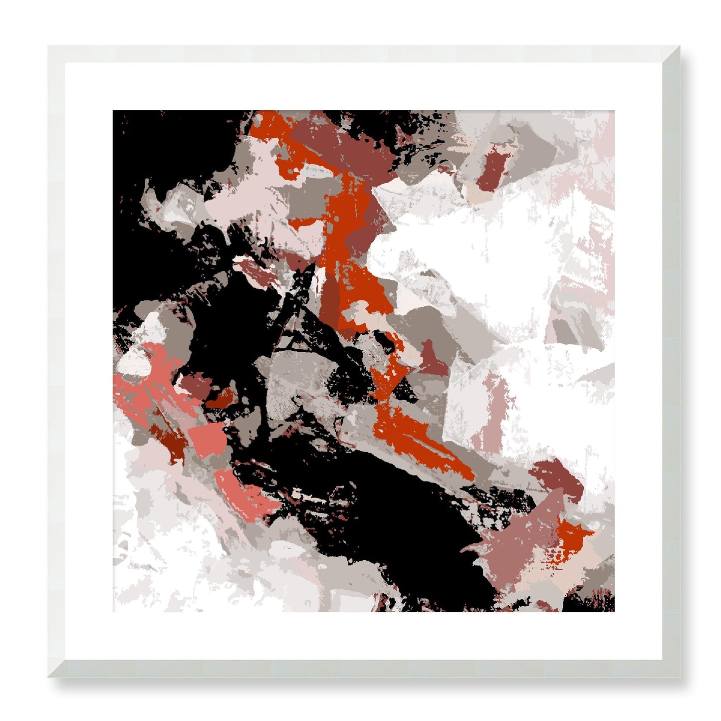 Framed Graphic Art Print, White Mat - 8x8 12x12 16x16 20x20 24x24 28x28 inches | FPS-1130-7690, Prints, Graphic art, White Frame, 61 x 61 cm ,24 x 24 inches