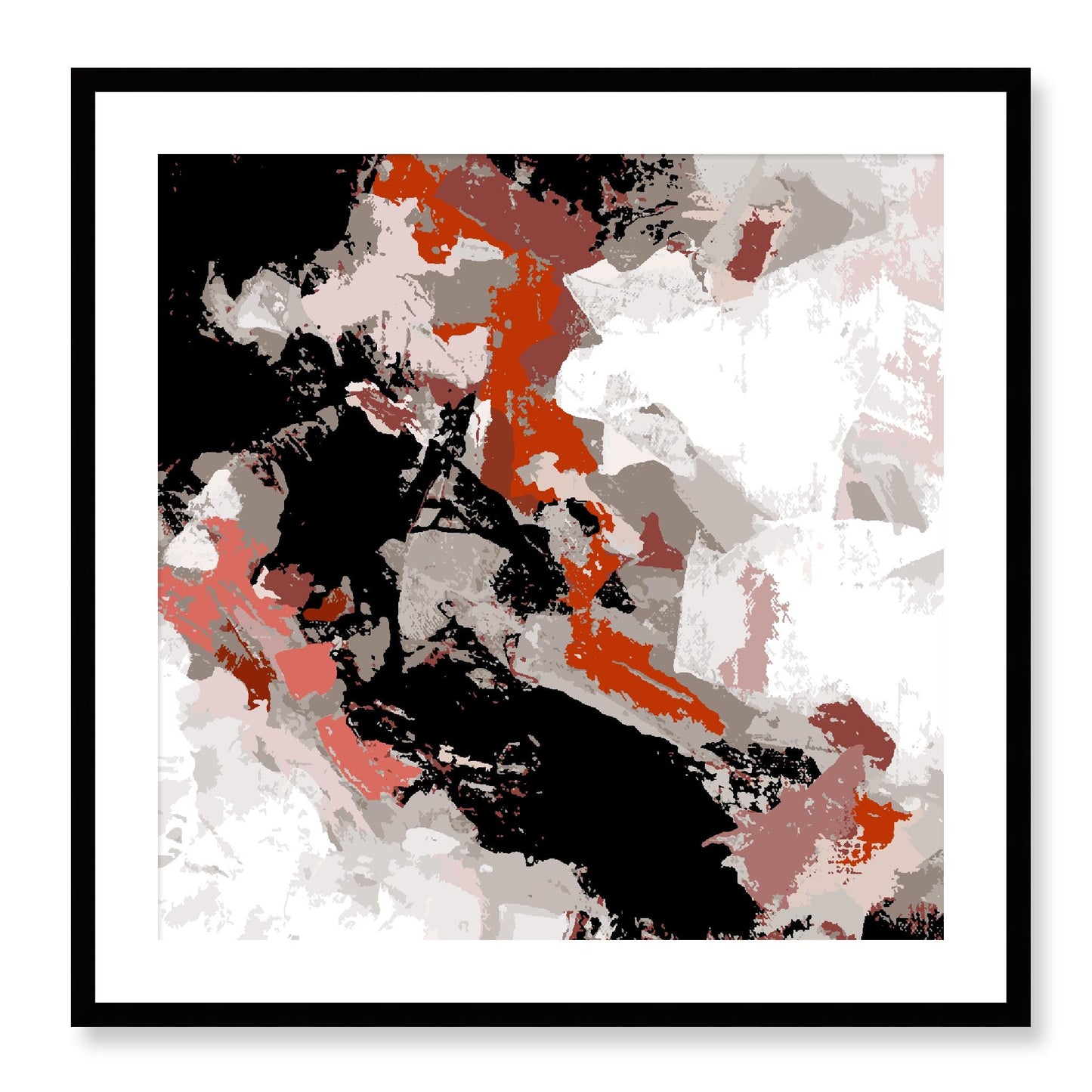 Framed Graphic Art Print, White Mat - 8x8 12x12 16x16 20x20 24x24 28x28 inches | FPS-1130-7690, Prints, Graphic art, Black Frame, 71 x 71 cm ,28 x 28 inches