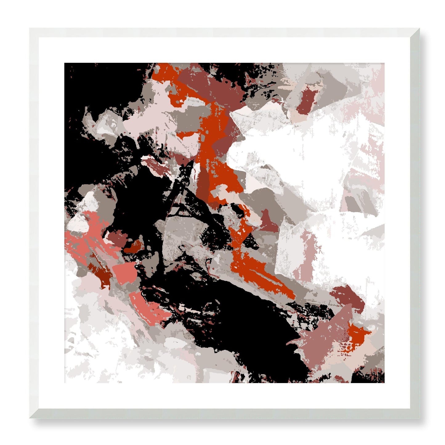 Framed Graphic Art Print, White Mat - 8x8 12x12 16x16 20x20 24x24 28x28 inches | FPS-1130-7690, Prints, Graphic art, White Frame, 71 x 71 cm ,28 x 28 inches