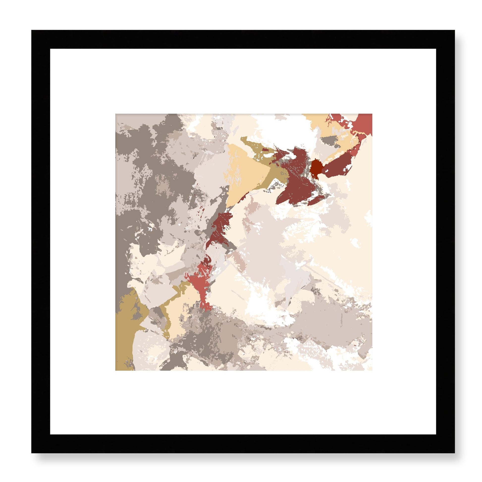 Framed Graphic Art Print, White Mat - 8x8 12x12 16x16 20x20 24x24 28x28 inches | FPS-1130-7691, Prints, Graphic art, Black Frame, 30 x 30 cm ,12 x 12 inches