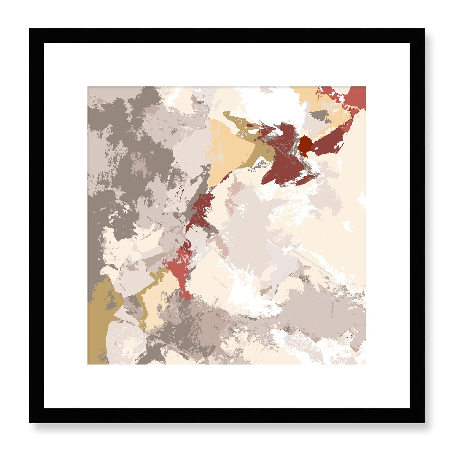 Framed Graphic Art Print, White Mat - 8x8 12x12 16x16 20x20 24x24 28x28 inches | FPS-1130-7691, Prints, Graphic art, Black Frame, 41 x 41 cm ,16 x 16 inches
