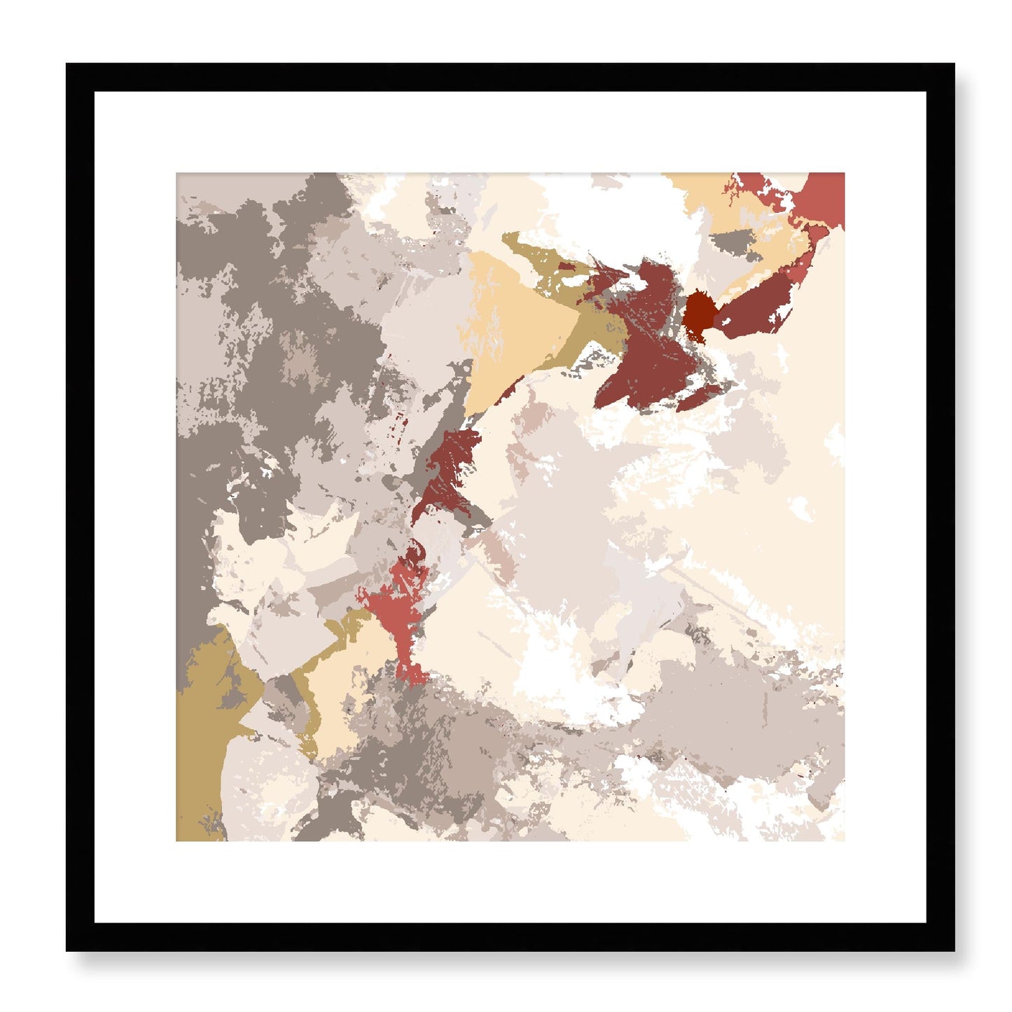 Framed Graphic Art Print, White Mat - 8x8 12x12 16x16 20x20 24x24 28x28 inches | FPS-1130-7691, Prints, Graphic art, Black Frame, 51 x 51 cm ,20 x 20 inches