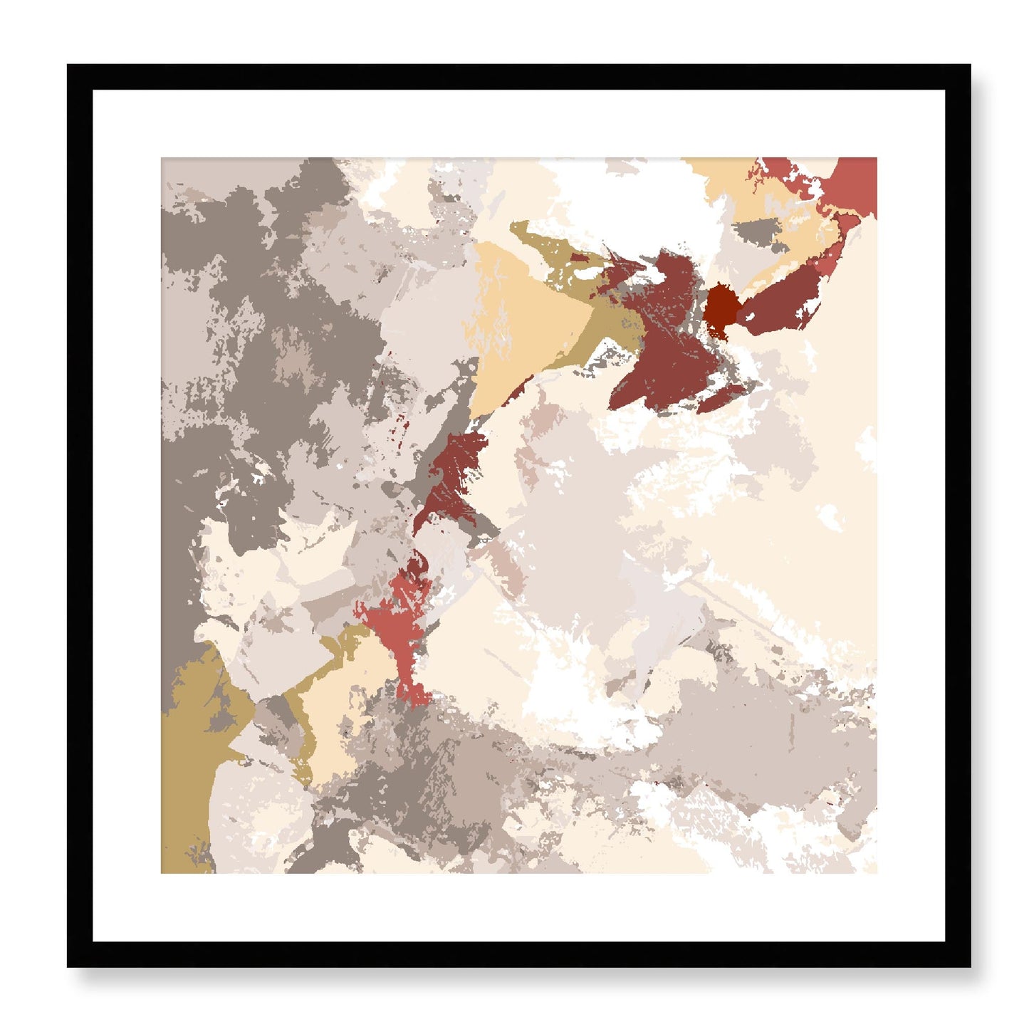 Framed Graphic Art Print, White Mat - 8x8 12x12 16x16 20x20 24x24 28x28 inches | FPS-1130-7691, Prints, Graphic art, Black Frame, 61 x 61 cm ,24 x 24 inches