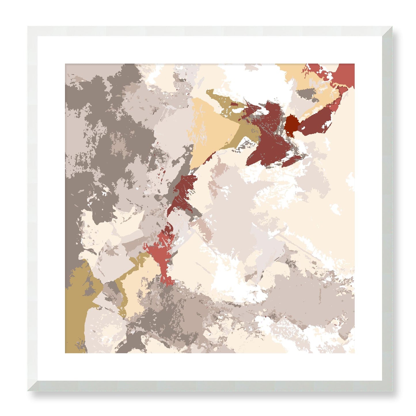 Framed Graphic Art Print, White Mat - 8x8 12x12 16x16 20x20 24x24 28x28 inches | FPS-1130-7691, Prints, Graphic art, White Frame, 61 x 61 cm ,24 x 24 inches