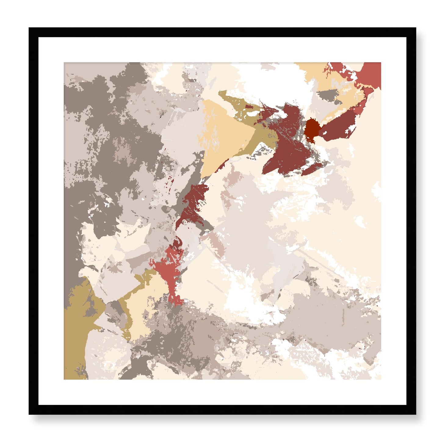 Framed Graphic Art Print, White Mat - 8x8 12x12 16x16 20x20 24x24 28x28 inches | FPS-1130-7691, Prints, Graphic art, Black Frame, 71 x 71 cm ,28 x 28 inches