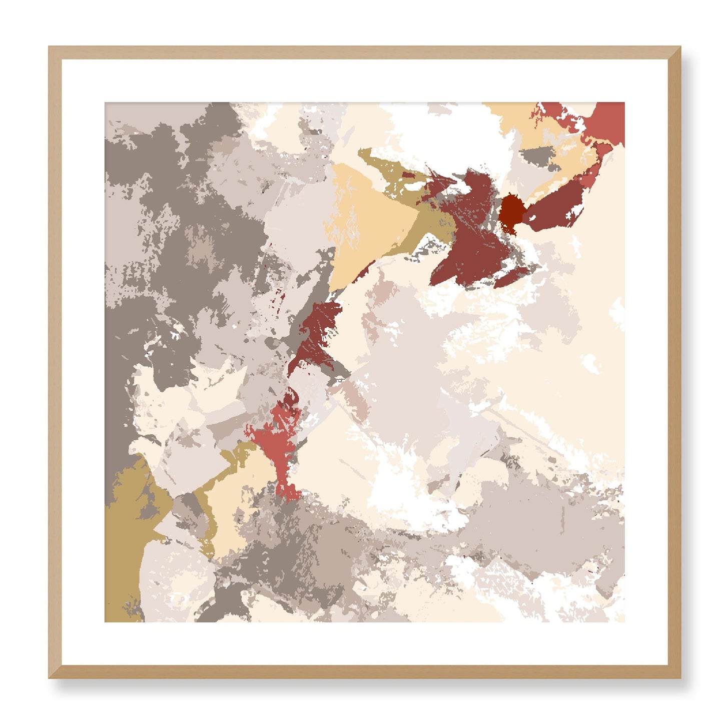 Framed Graphic Art Print, White Mat - 8x8 12x12 16x16 20x20 24x24 28x28 inches | FPS-1130-7691, Prints, Graphic art, Natural Frame, 71 x 71 cm ,28 x 28 inches