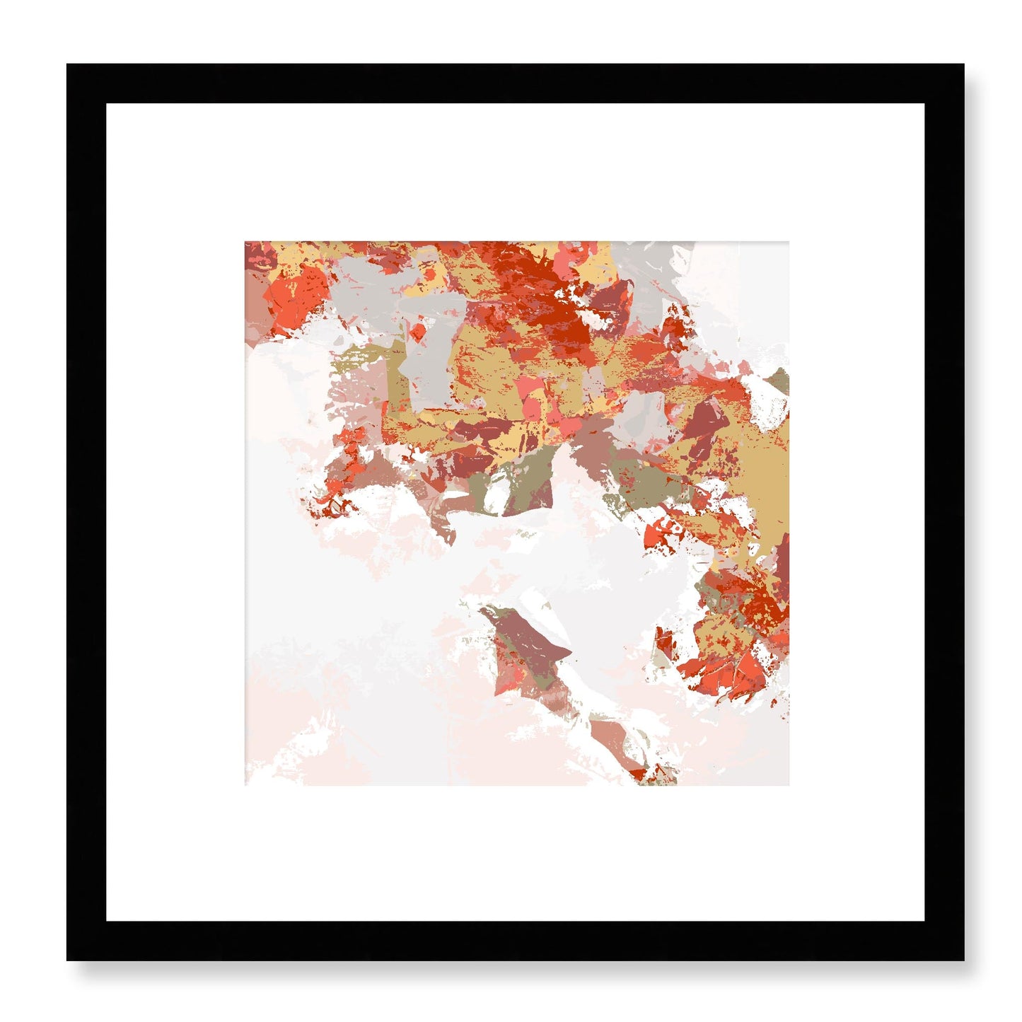 Framed Graphic Art Print, White Mat - 8x8 12x12 16x16 20x20 24x24 28x28 inches | FPS-1130-7693, Prints, Graphic art, Black Frame, 30 x 30 cm ,12 x 12 inches