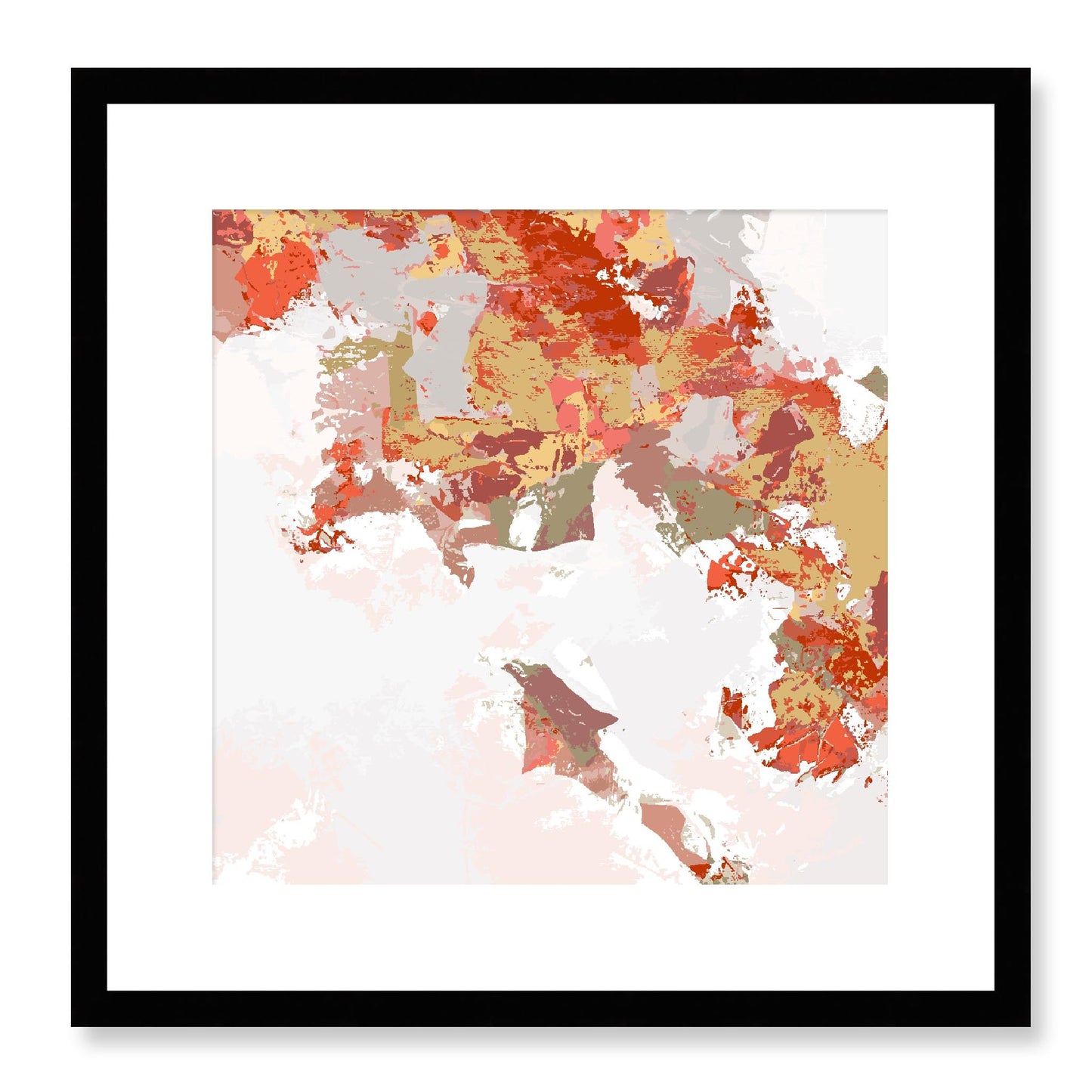 Framed Graphic Art Print, White Mat - 8x8 12x12 16x16 20x20 24x24 28x28 inches | FPS-1130-7693, Prints, Graphic art, Black Frame, 41 x 41 cm ,16 x 16 inches