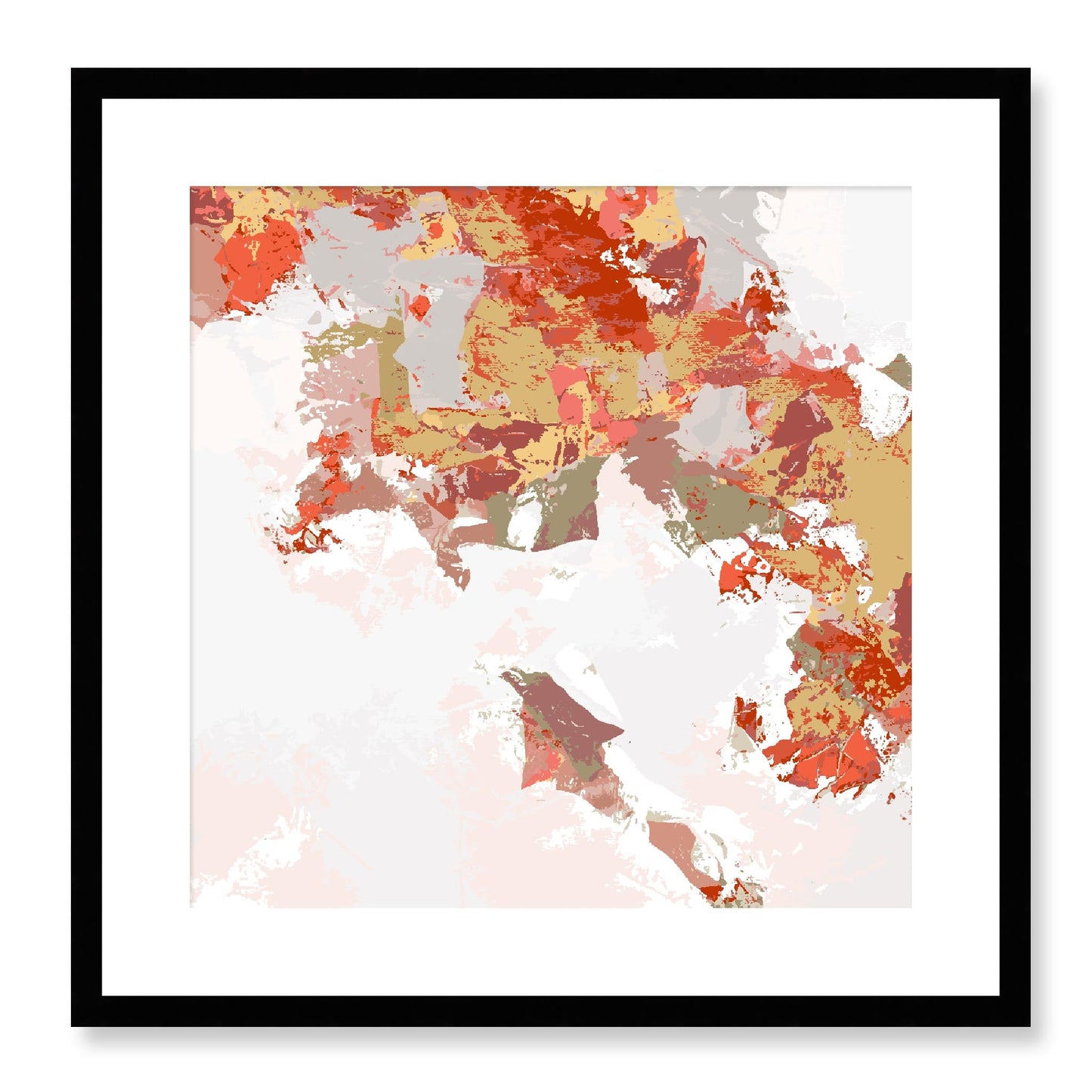 Framed Graphic Art Print, White Mat - 8x8 12x12 16x16 20x20 24x24 28x28 inches | FPS-1130-7693, Prints, Graphic art, Black Frame, 51 x 51 cm ,20 x 20 inches