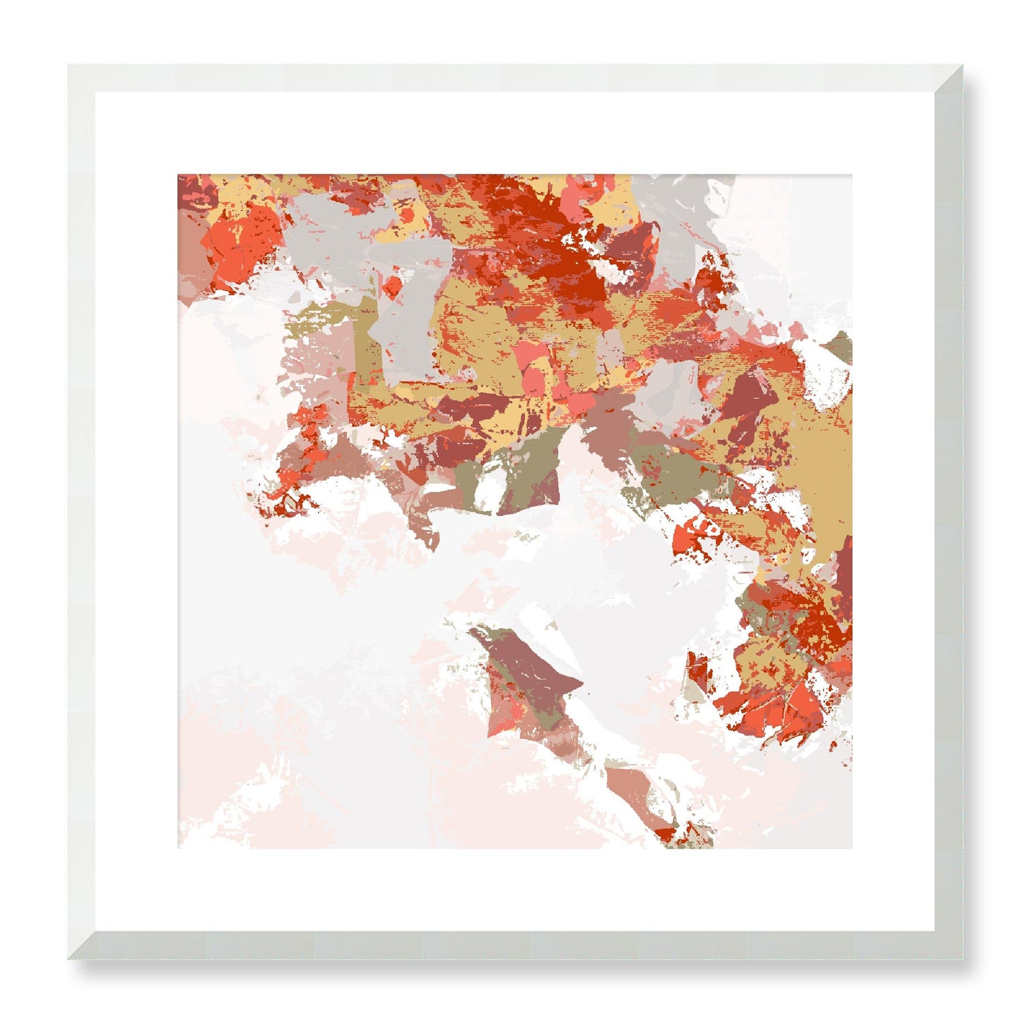 Framed Graphic Art Print, White Mat - 8x8 12x12 16x16 20x20 24x24 28x28 inches | FPS-1130-7693, Prints, Graphic art, White Frame, 51 x 51 cm ,20 x 20 inches