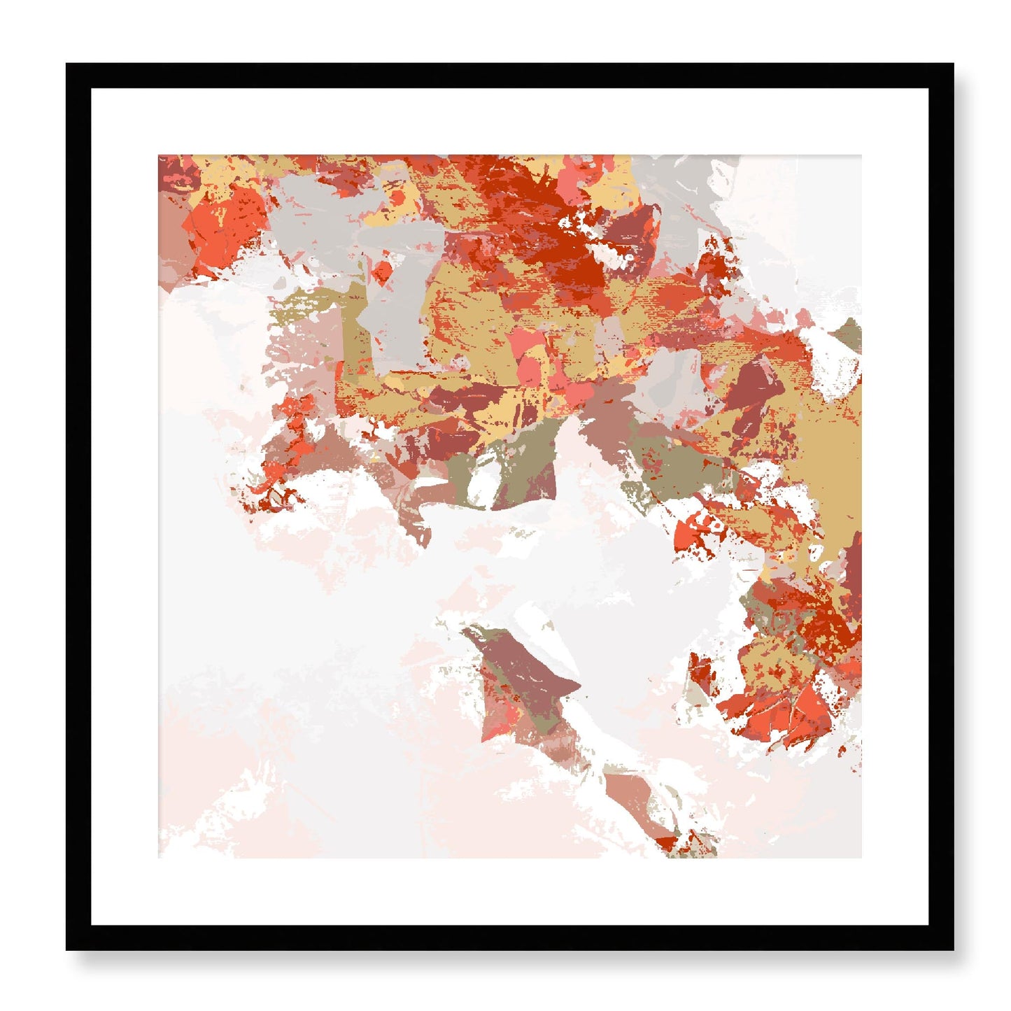 Framed Graphic Art Print, White Mat - 8x8 12x12 16x16 20x20 24x24 28x28 inches | FPS-1130-7693, Prints, Graphic art, Black Frame, 61 x 61 cm ,24 x 24 inches