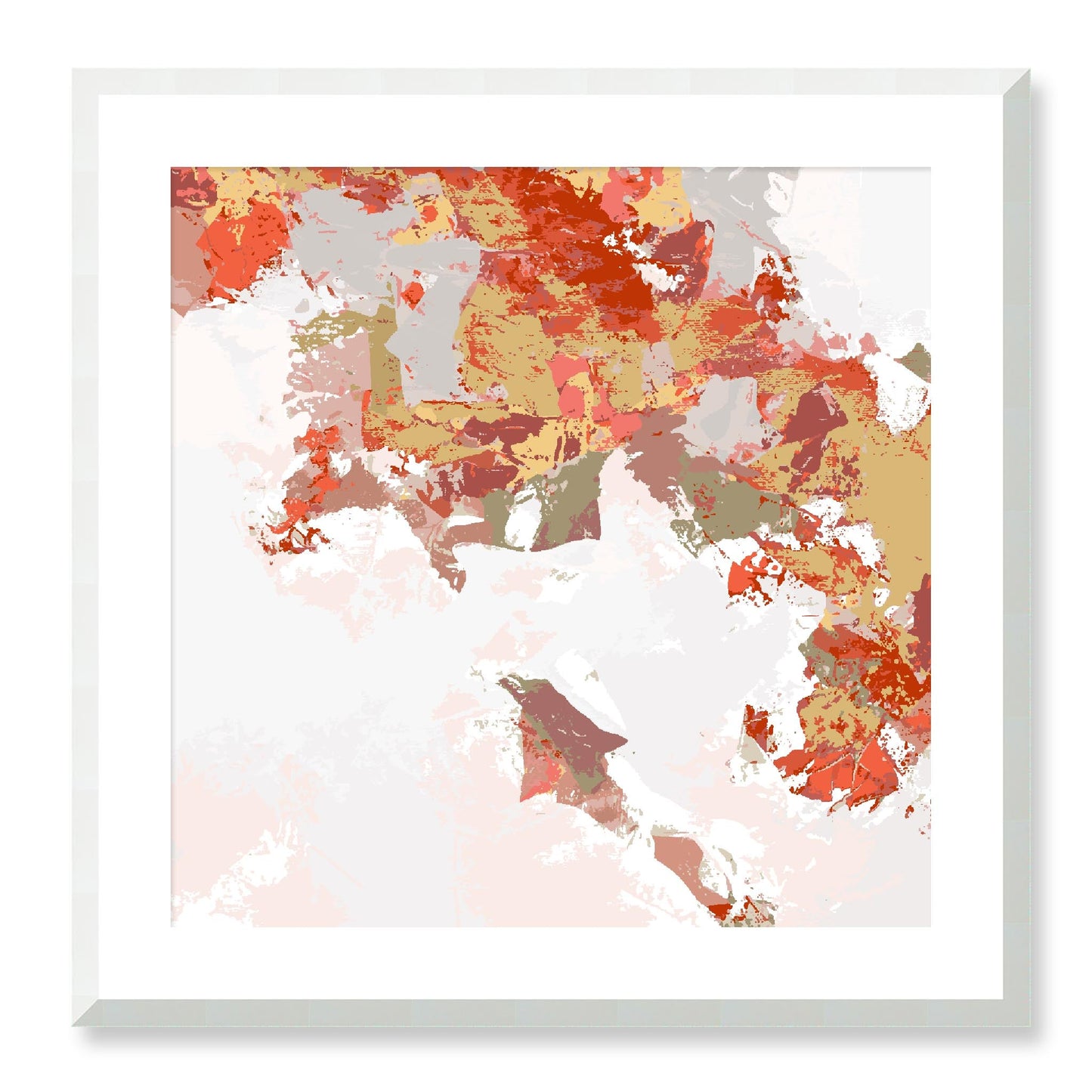 Framed Graphic Art Print, White Mat - 8x8 12x12 16x16 20x20 24x24 28x28 inches | FPS-1130-7693, Prints, Graphic art, White Frame, 61 x 61 cm ,24 x 24 inches