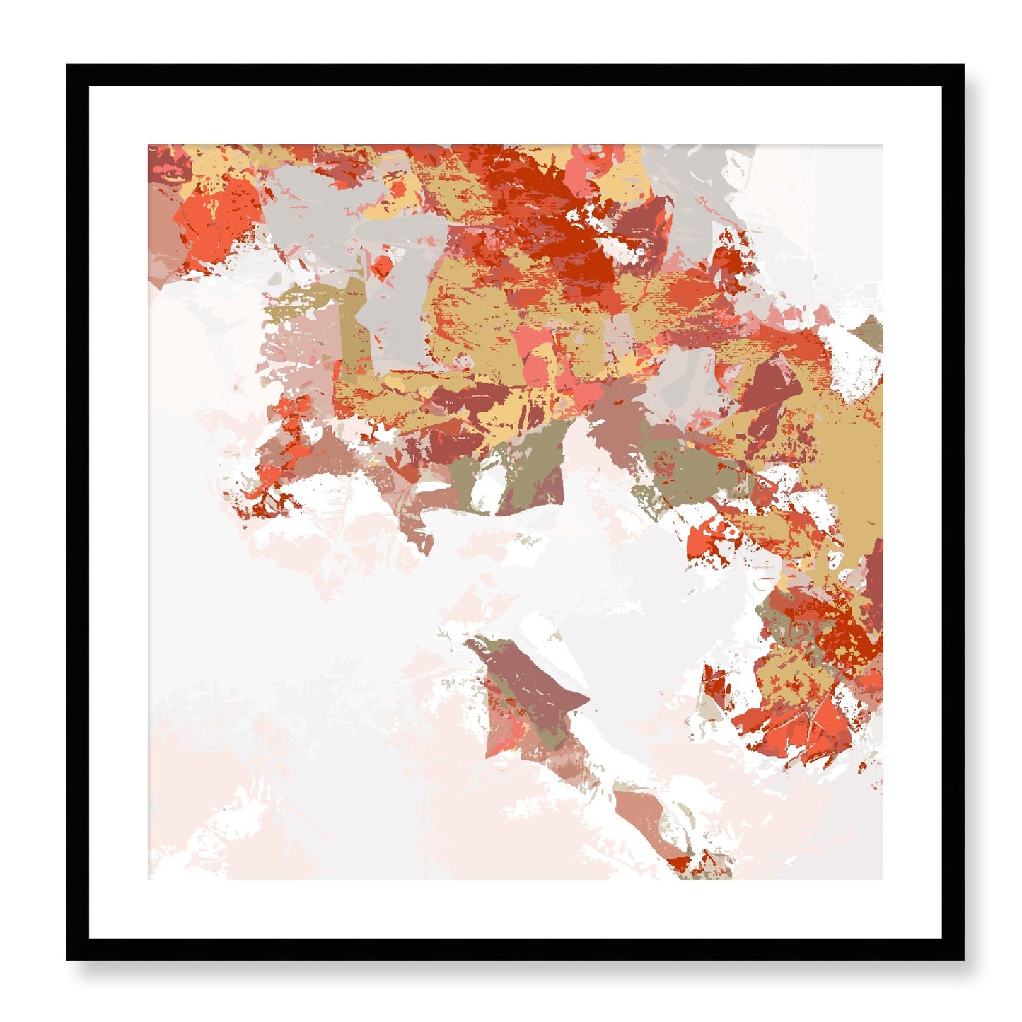 Framed Graphic Art Print, White Mat - 8x8 12x12 16x16 20x20 24x24 28x28 inches | FPS-1130-7693, Prints, Graphic art, Black Frame, 71 x 71 cm ,28 x 28 inches