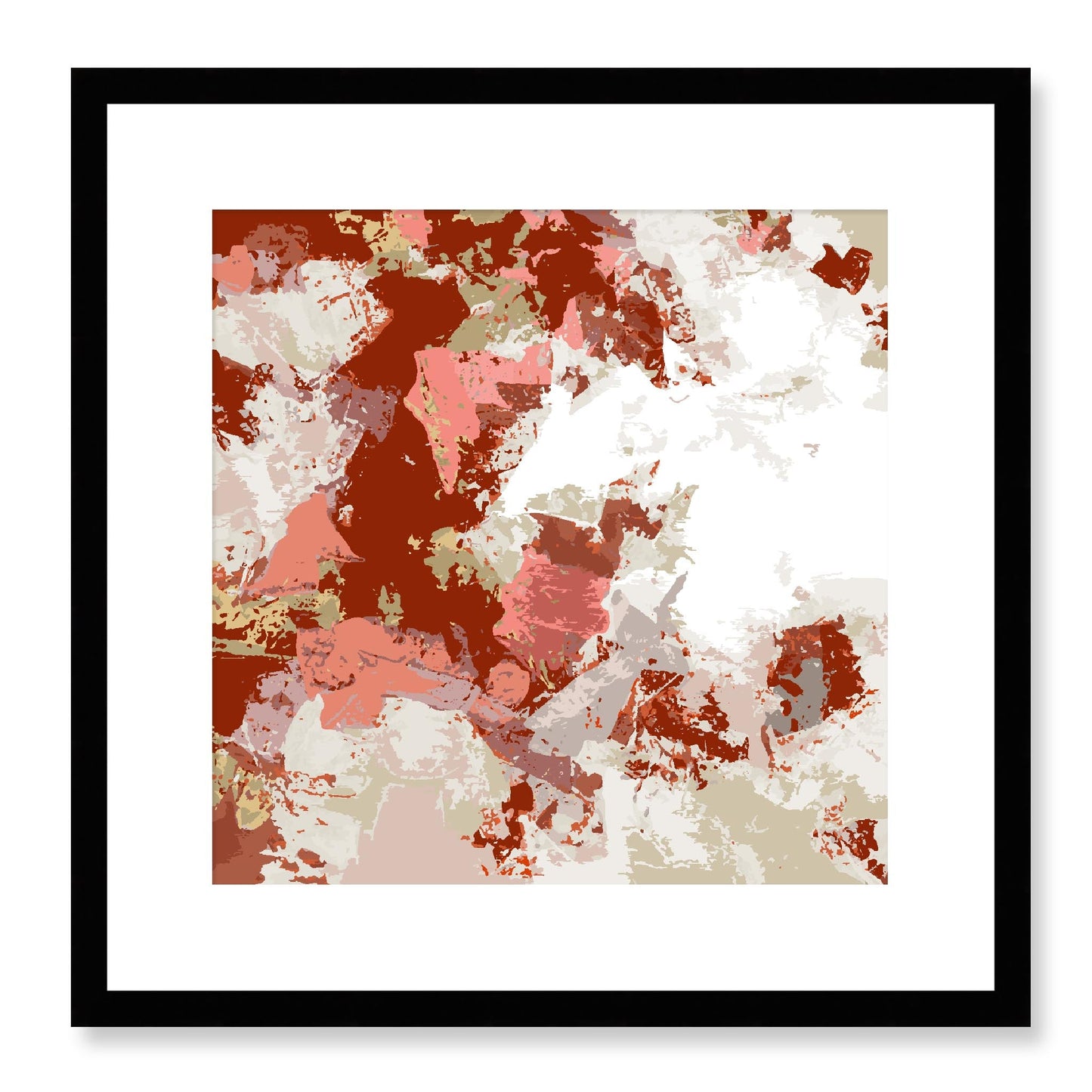 Framed Graphic Art Print, White Mat - 8x8 12x12 16x16 20x20 24x24 28x28 inches | FPS-1130-7695, Prints, Graphic art, Black Frame, 41 x 41 cm ,16 x 16 inches