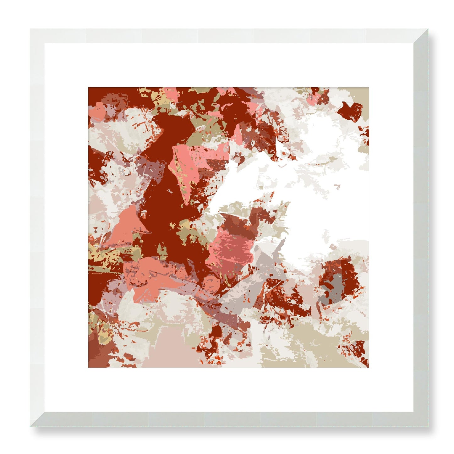 Framed Graphic Art Print, White Mat - 8x8 12x12 16x16 20x20 24x24 28x28 inches | FPS-1130-7695, Prints, Graphic art, White Frame, 41 x 41 cm ,16 x 16 inches