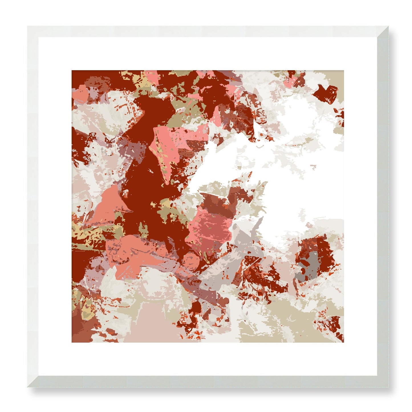 Framed Graphic Art Print, White Mat - 8x8 12x12 16x16 20x20 24x24 28x28 inches | FPS-1130-7695, Prints, Graphic art, White Frame, 51 x 51 cm ,20 x 20 inches