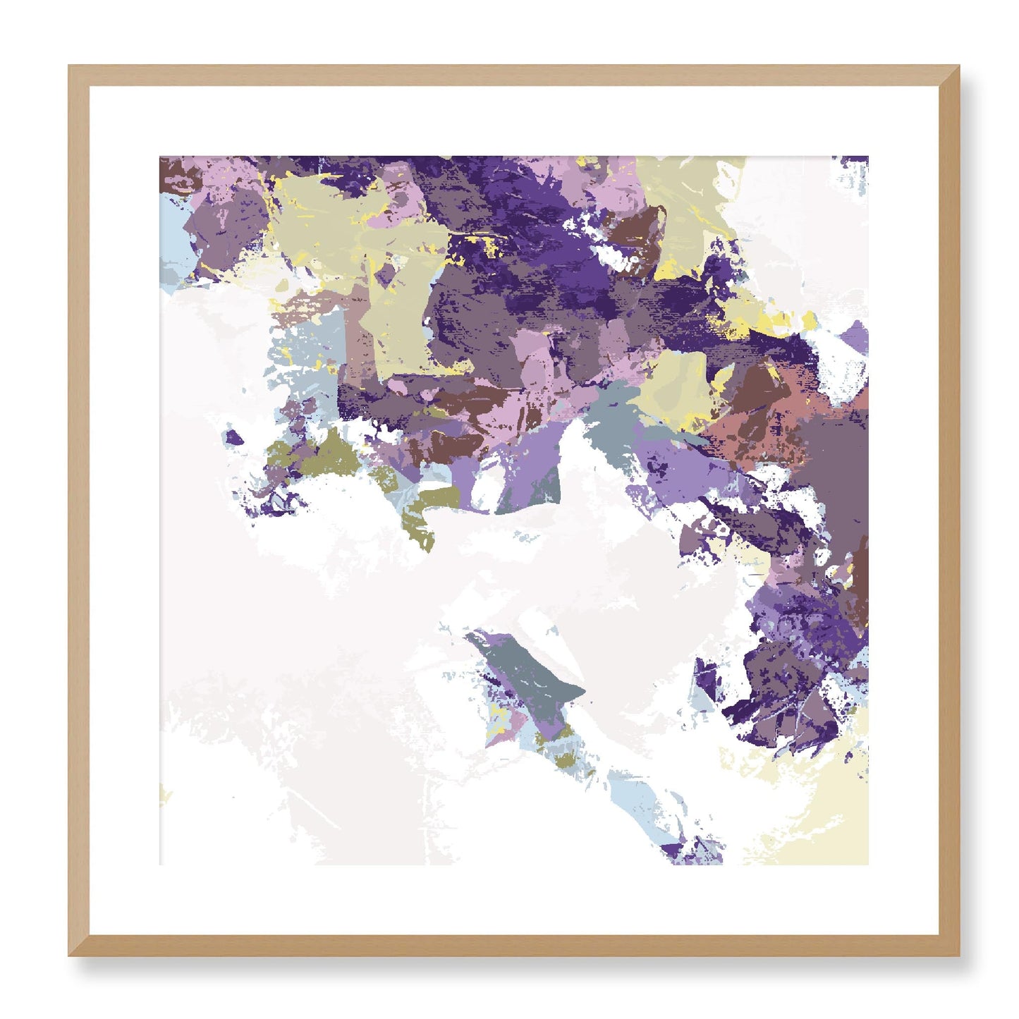 Framed Graphic Art Print, White Mat - 8x8 12x12 16x16 20x20 24x24 28x28 inches | FPS-1140-7693, Prints, Graphic art, Natural Frame, 61 x 61 cm ,24 x 24 inches