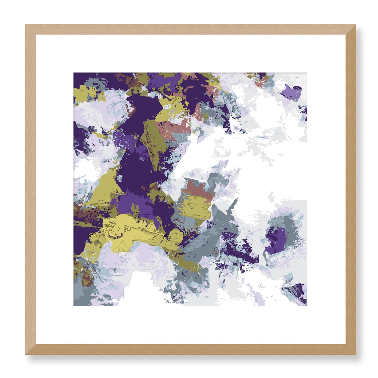 Framed Graphic Art Print, White Mat - 8x8 12x12 16x16 20x20 24x24 28x28 inches | FPS-1140-7695, Prints, Graphic art, Natural Frame, 41 x 41 cm ,16 x 16 inches