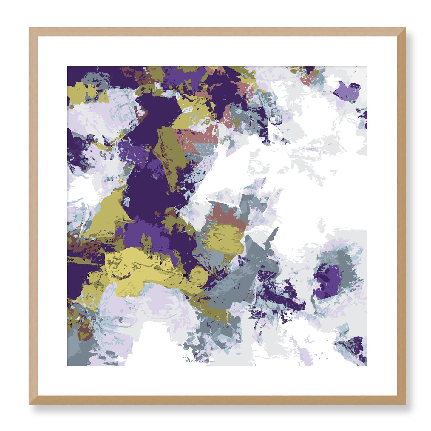 Framed Graphic Art Print, White Mat - 8x8 12x12 16x16 20x20 24x24 28x28 inches | FPS-1140-7695, Prints, Graphic art, Natural Frame, 61 x 61 cm ,24 x 24 inches