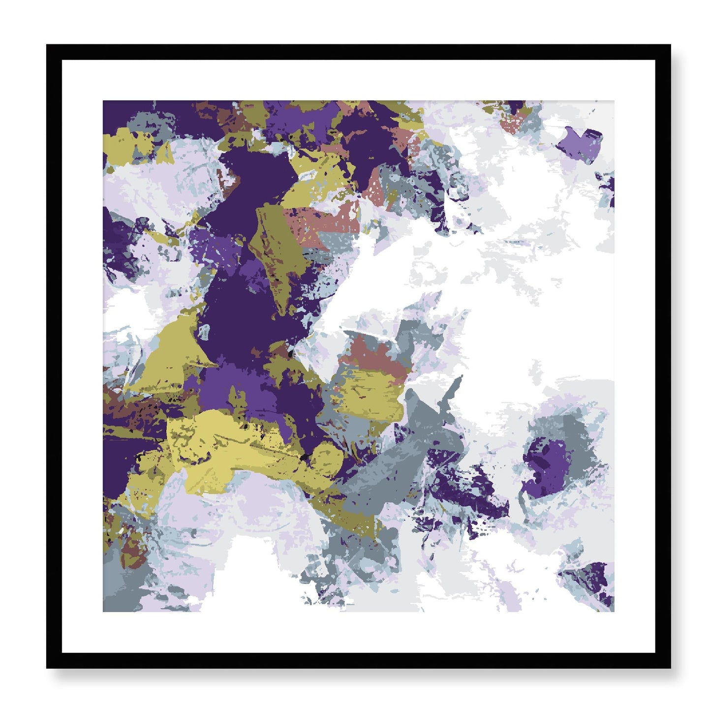 Framed Graphic Art Print, White Mat - 8x8 12x12 16x16 20x20 24x24 28x28 inches | FPS-1140-7695, Prints, Graphic art, Black Frame, 71 x 71 cm ,28 x 28 inches