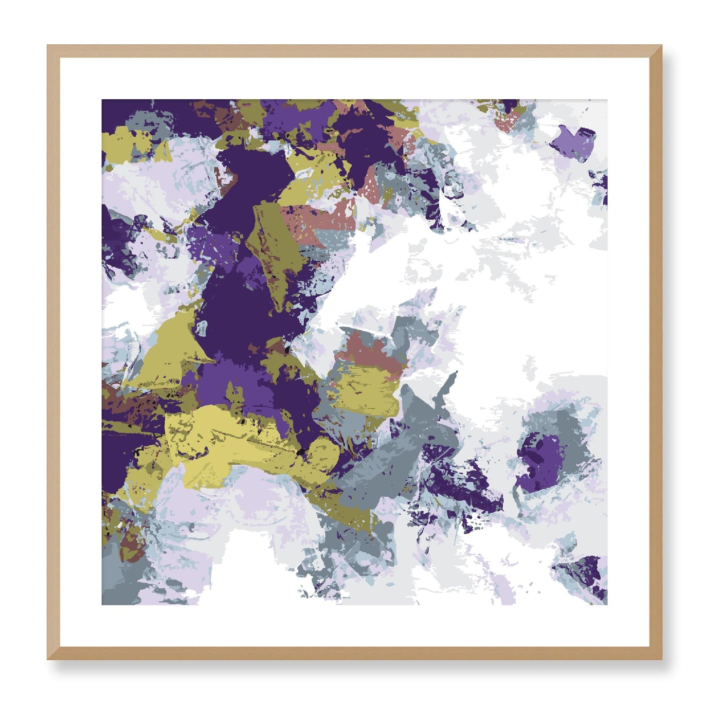 Framed Graphic Art Print, White Mat - 8x8 12x12 16x16 20x20 24x24 28x28 inches | FPS-1140-7695, Prints, Graphic art, Natural Frame, 71 x 71 cm ,28 x 28 inches