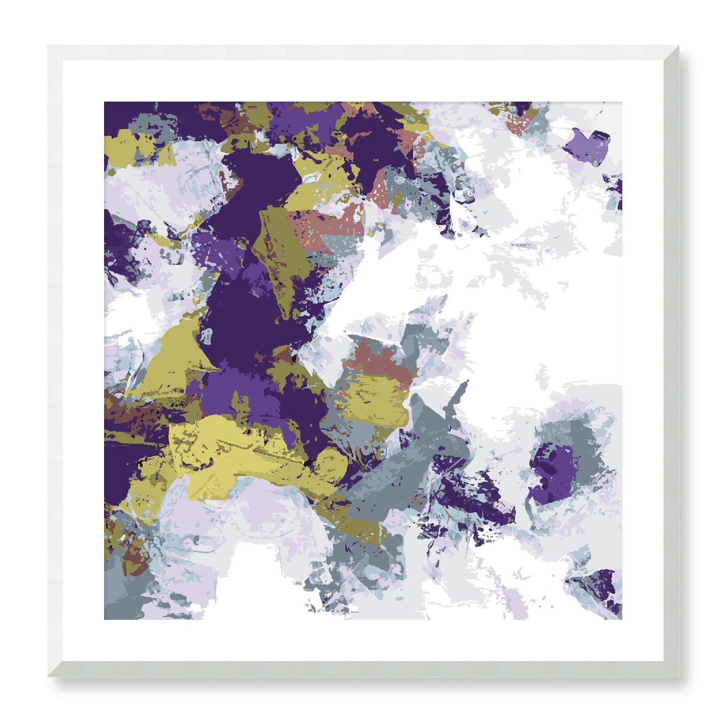 Framed Graphic Art Print, White Mat - 8x8 12x12 16x16 20x20 24x24 28x28 inches | FPS-1140-7695, Prints, Graphic art, White Frame, 71 x 71 cm ,28 x 28 inches