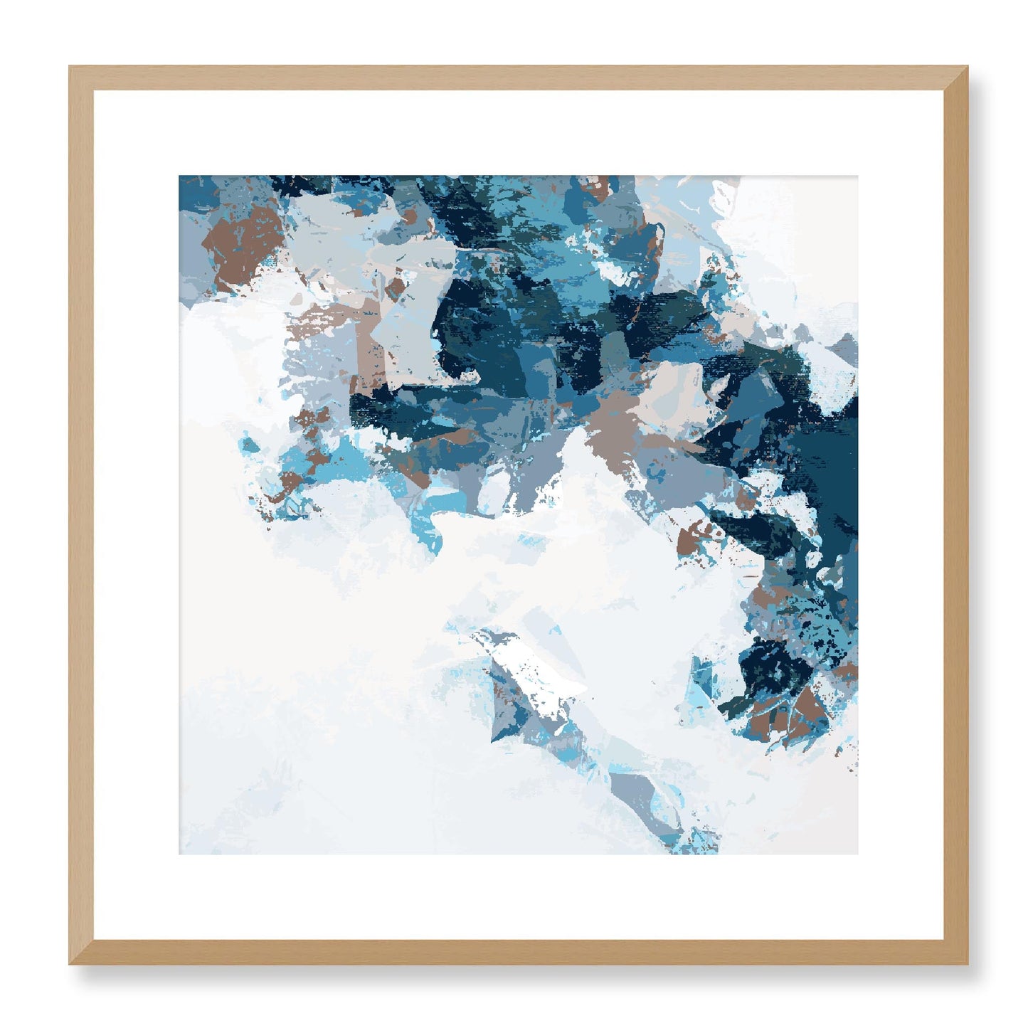Framed Graphic Art Print, White Mat - 8x8 12x12 16x16 20x20 24x24 28x28 inches | FPS-1150-7693, Prints, Graphic art, Natural Frame, 51 x 51 cm ,20 x 20 inches