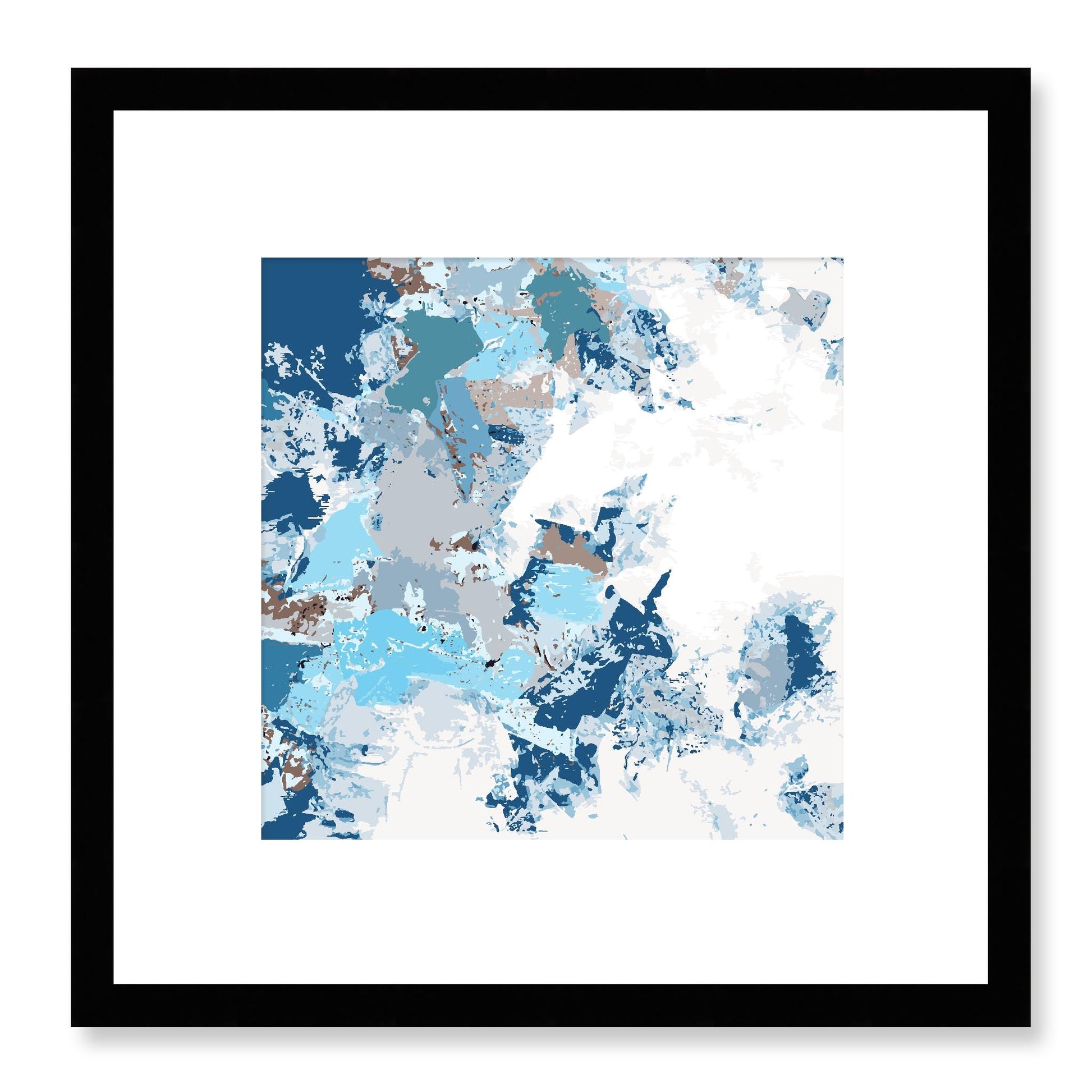 Framed Graphic Art Print, White Mat - 8x8 12x12 16x16 20x20 24x24 28x28 inches | FPS-1150-7695, Prints, Graphic art, Black Frame, 30 x 30 cm ,12 x 12 inches