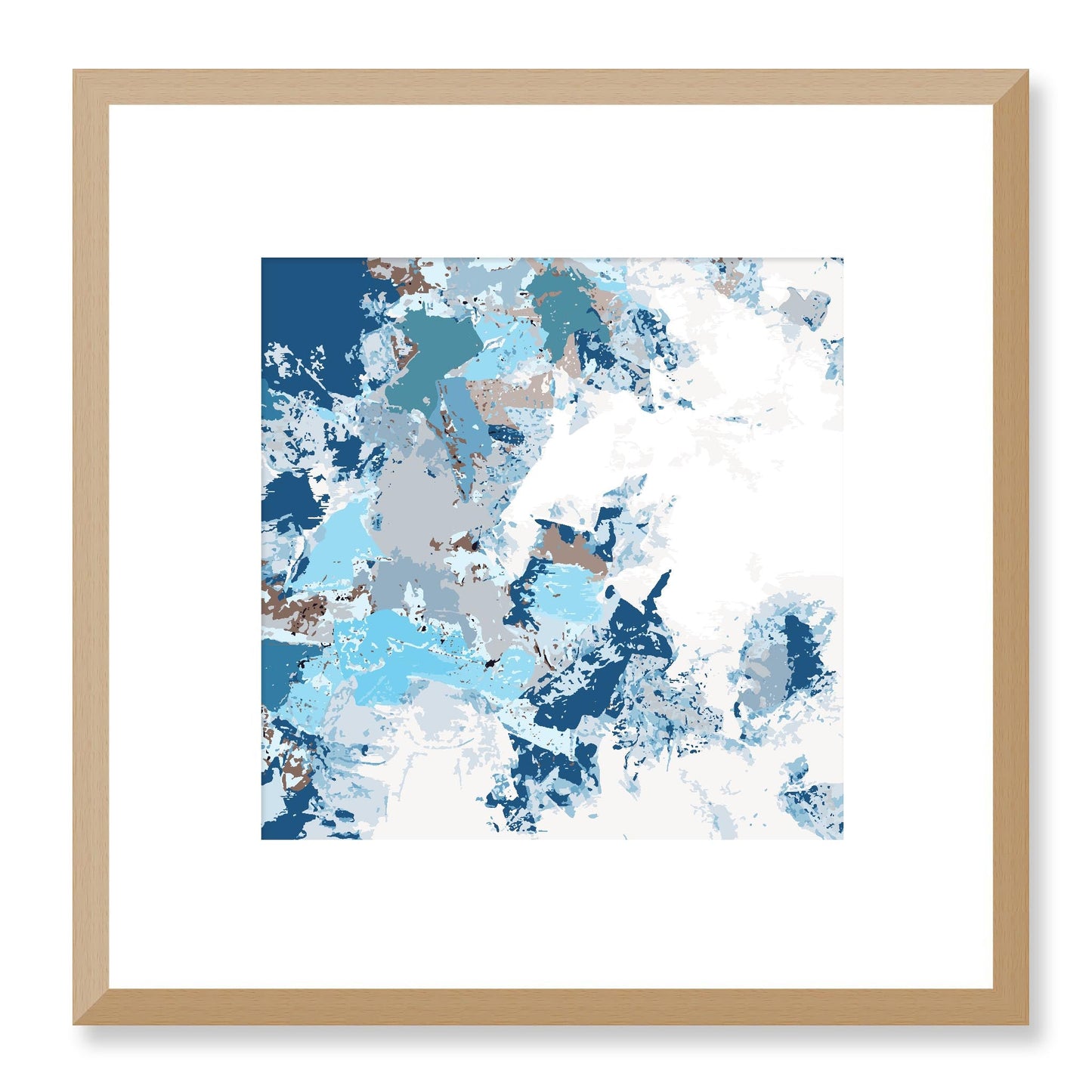 Framed Graphic Art Print, White Mat - 8x8 12x12 16x16 20x20 24x24 28x28 inches | FPS-1150-7695, Prints, Graphic art, Natural Frame, 30 x 30 cm ,12 x 12 inches