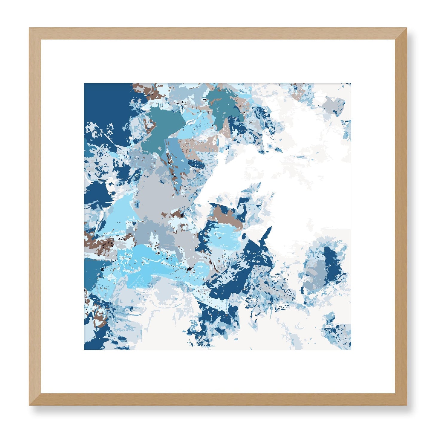 Framed Graphic Art Print, White Mat - 8x8 12x12 16x16 20x20 24x24 28x28 inches | FPS-1150-7695, Prints, Graphic art, Natural Frame, 41 x 41 cm ,16 x 16 inches