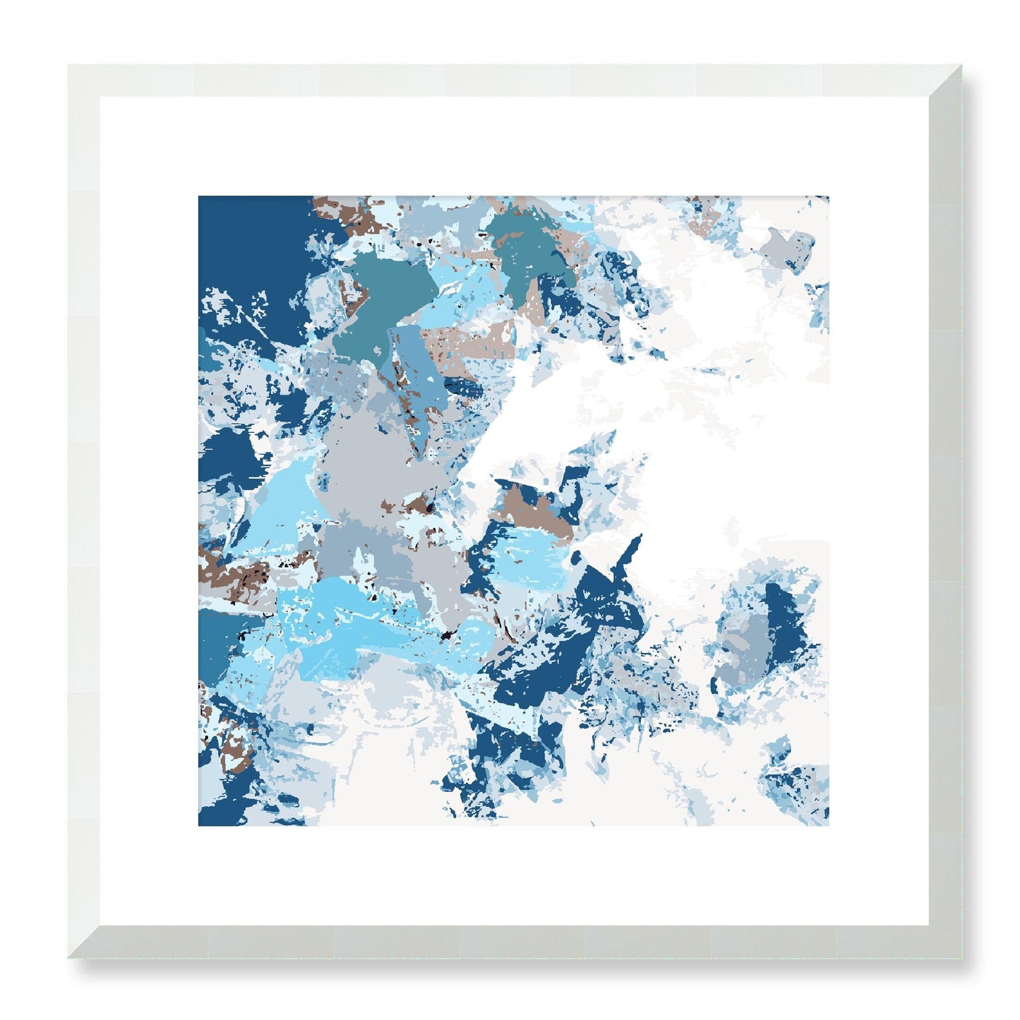 Framed Graphic Art Print, White Mat - 8x8 12x12 16x16 20x20 24x24 28x28 inches | FPS-1150-7695, Prints, Graphic art, White Frame, 41 x 41 cm ,16 x 16 inches