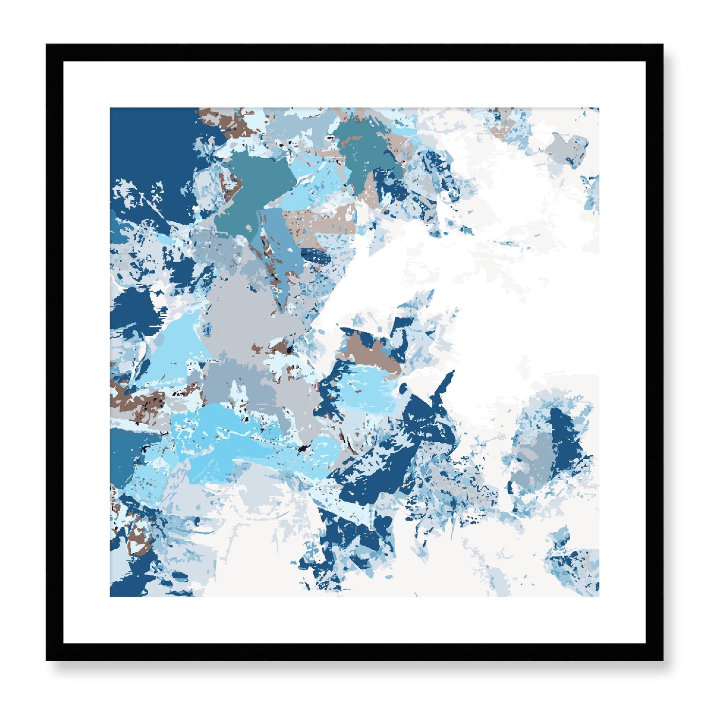 Framed Graphic Art Print, White Mat - 8x8 12x12 16x16 20x20 24x24 28x28 inches | FPS-1150-7695, Prints, Graphic art, Black Frame, 61 x 61 cm ,24 x 24 inches